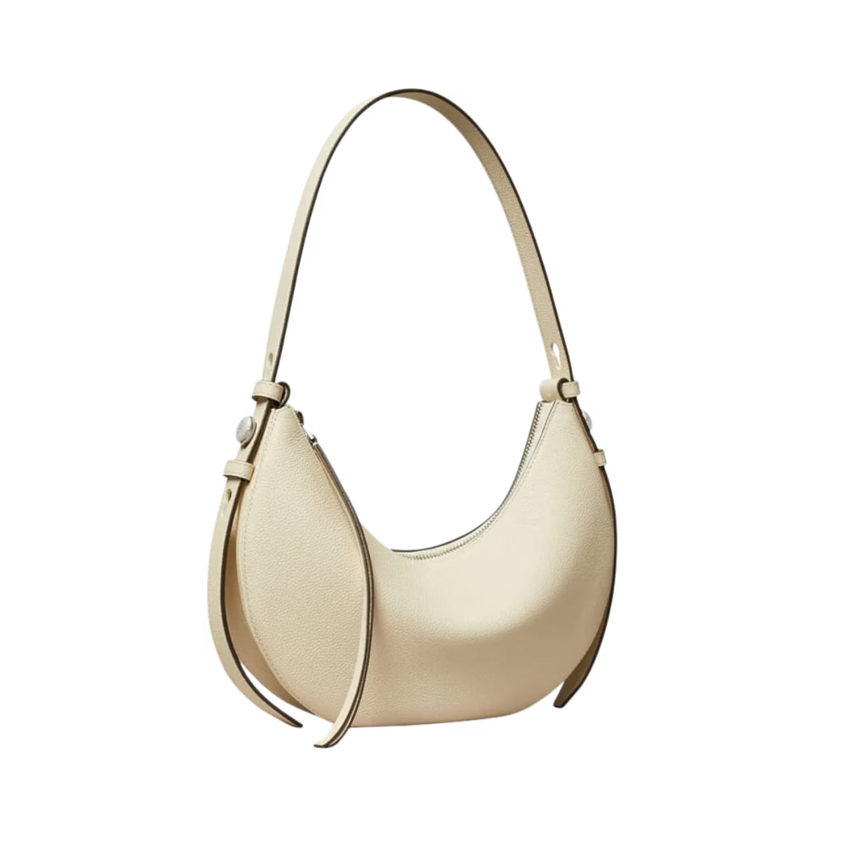 Tory Burch Romy Half Moon Bag Light Cream