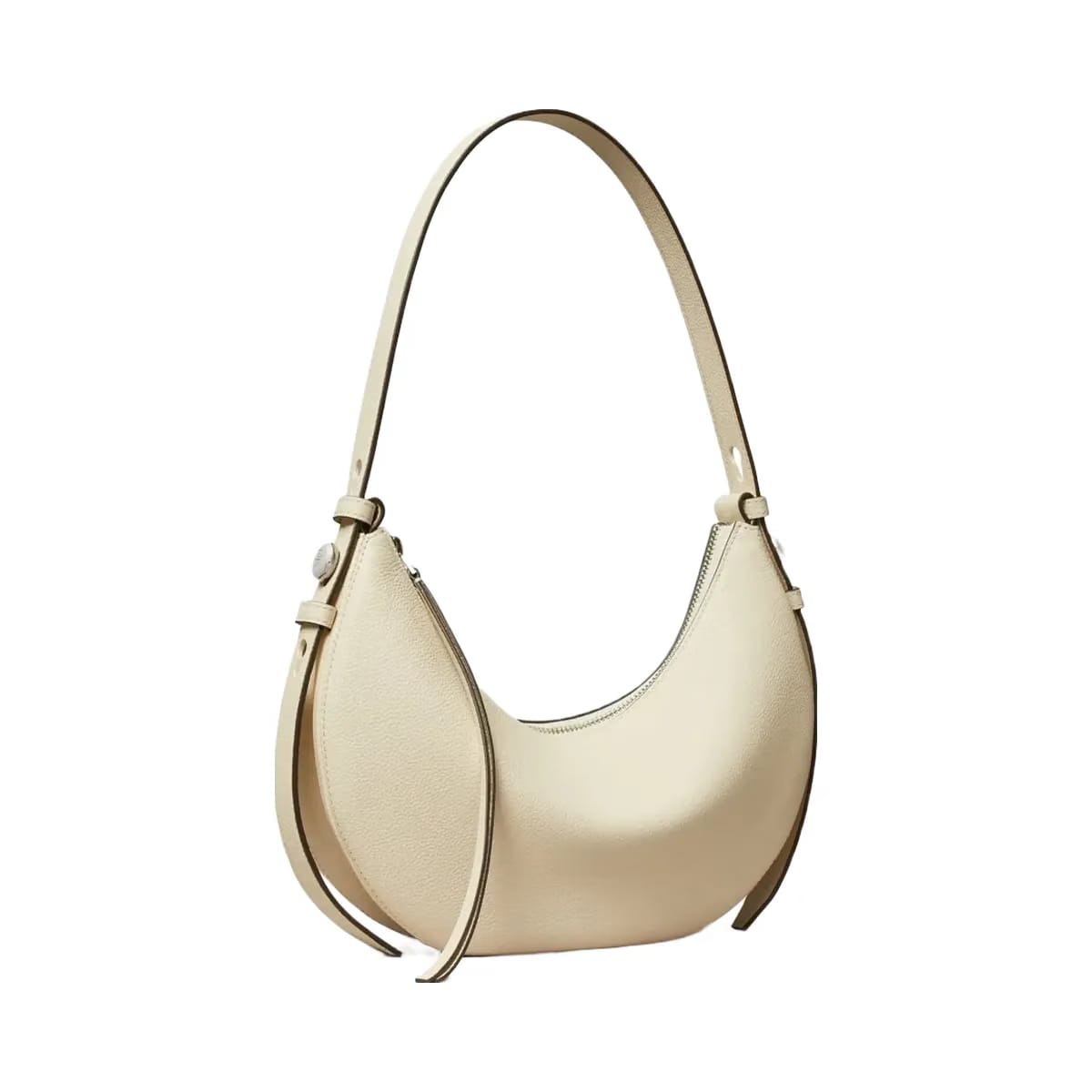 Tory Burch Romy Half Moon Bag Light Cream