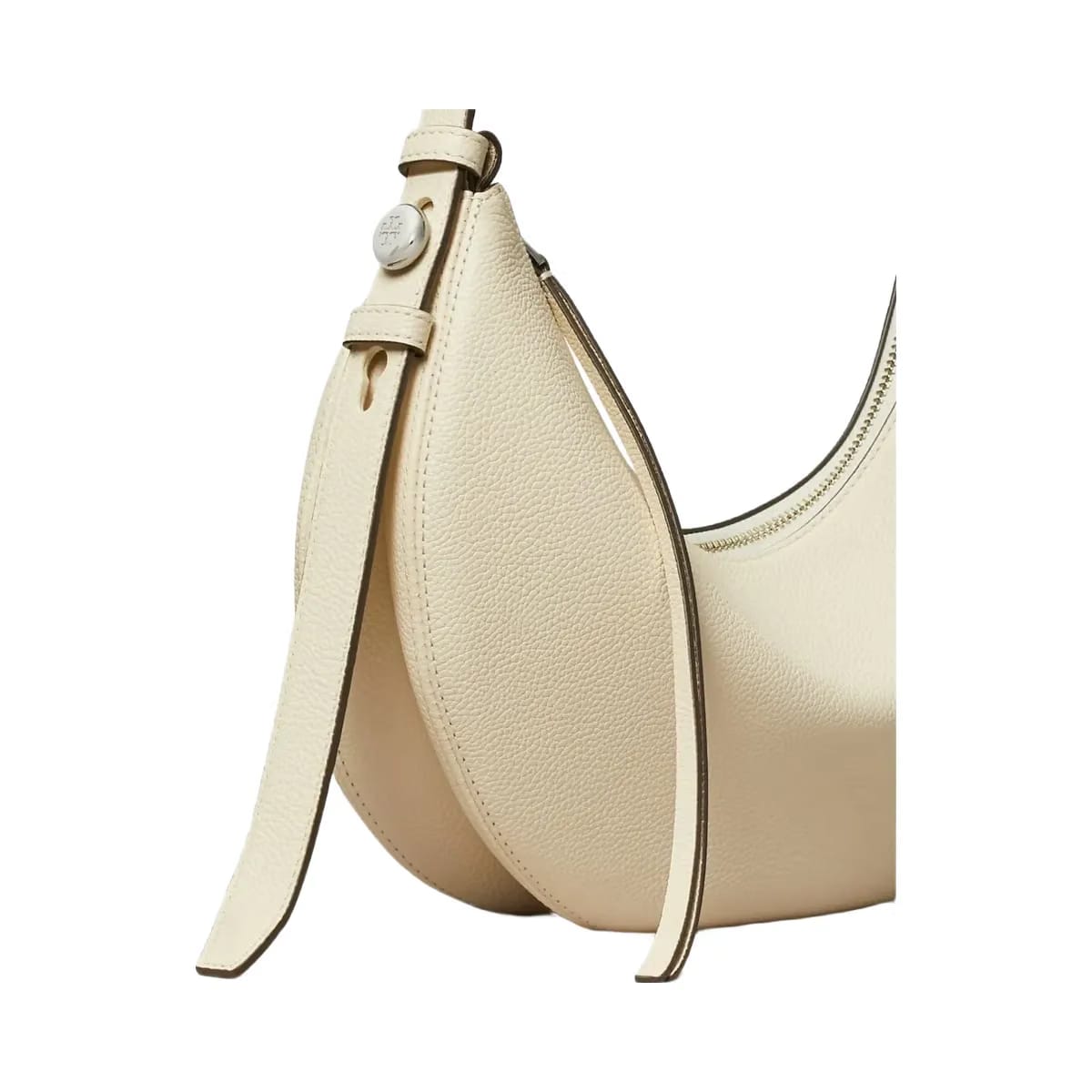 Tory Burch Romy Half Moon Bag Light Cream