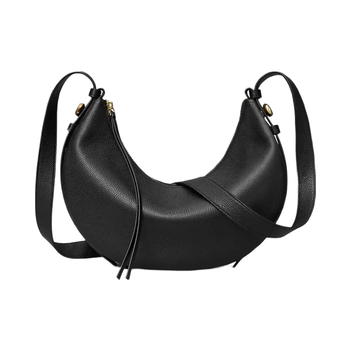 Tory Burch Romy Half Moon Bag Black