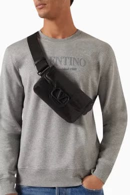 Valentino Garavani Noir Shoulder Bag in Nappa Leather