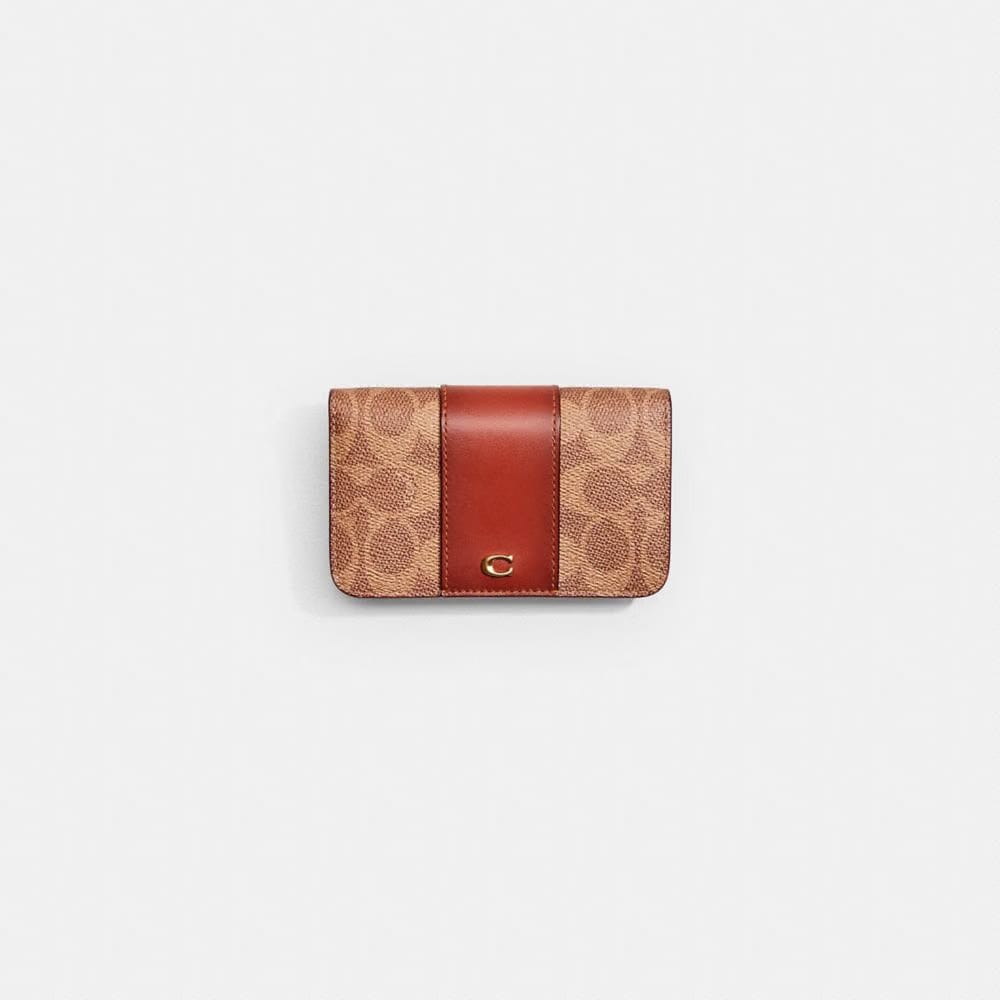 Restored Slim Card Case In Signature Canvas