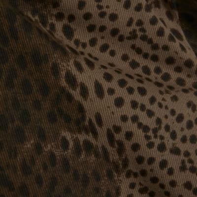 Brown Cap Sleeve Animal Print Top