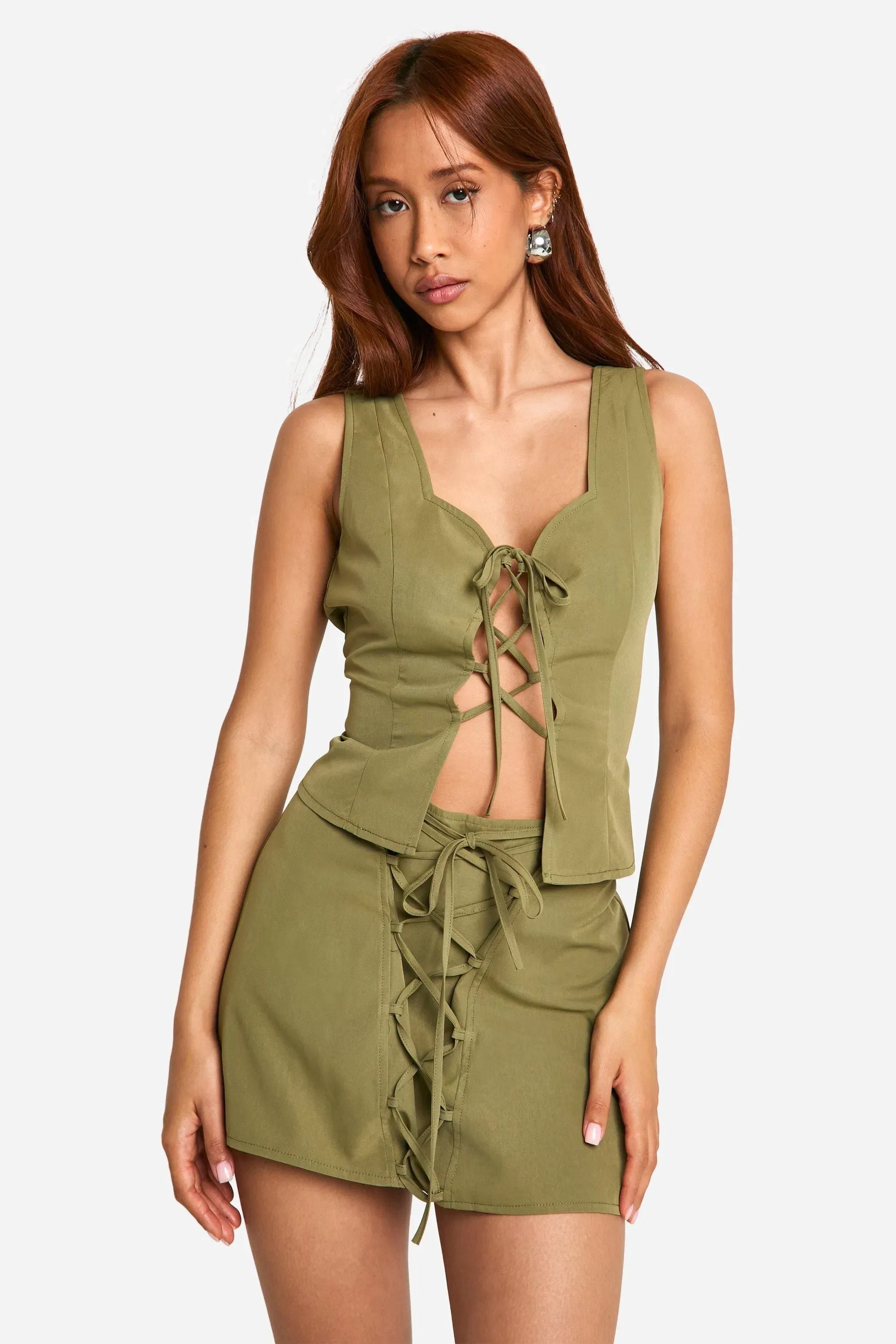 Lace Up Detail Corset