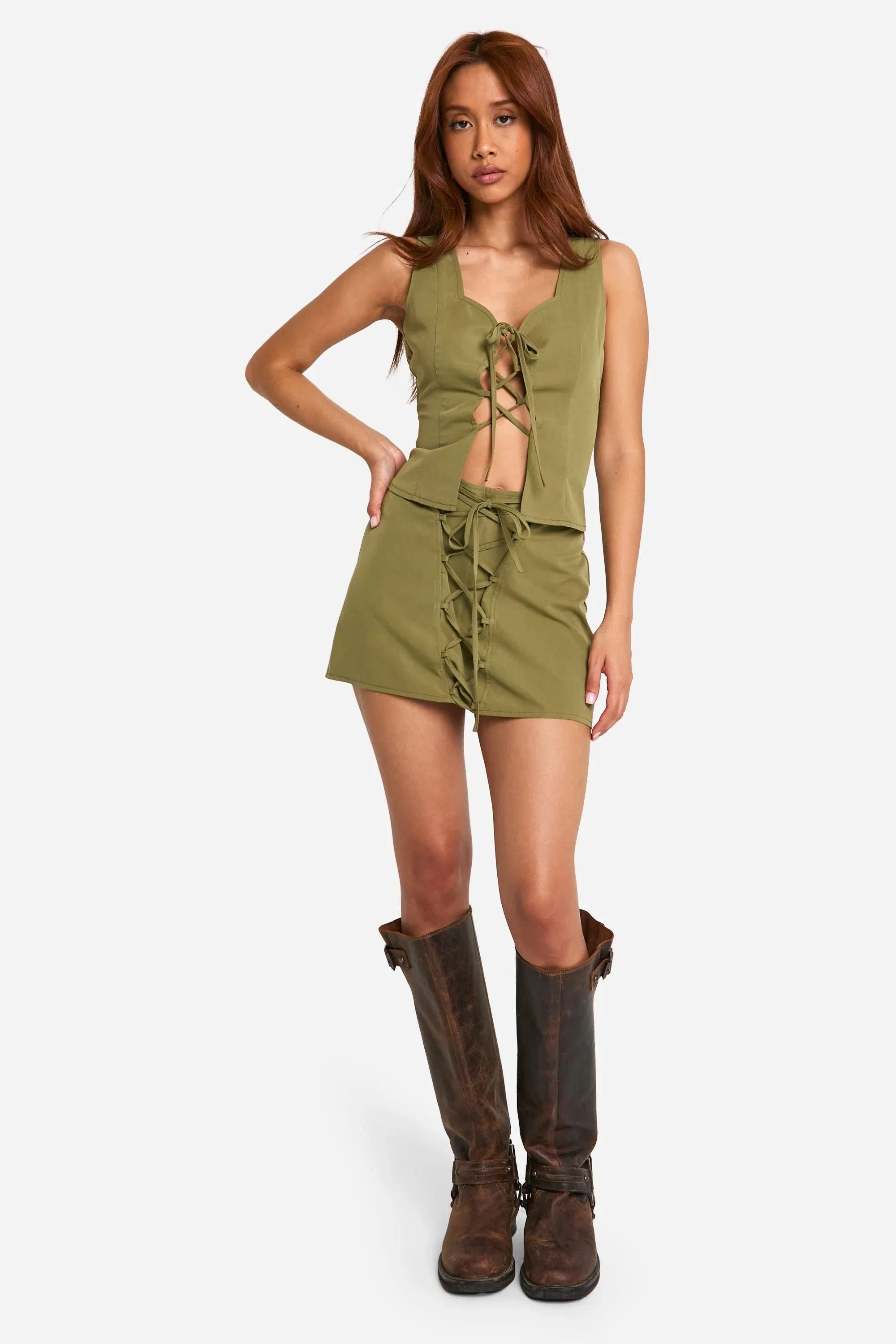 Lace Up Detail Corset
