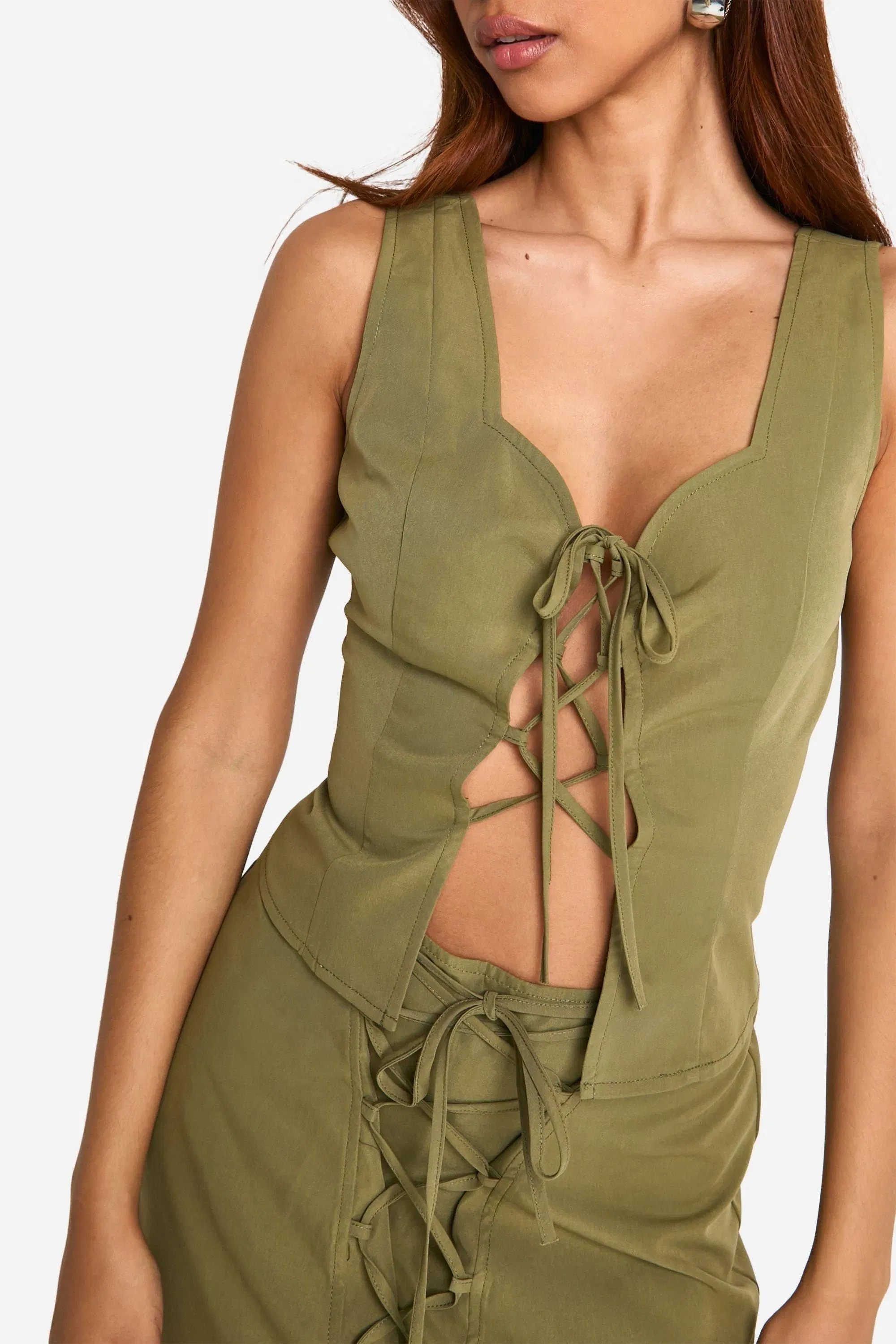 Lace Up Detail Corset