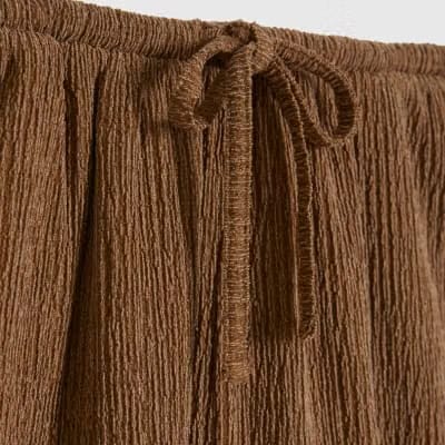 Beige Textured Shorts
