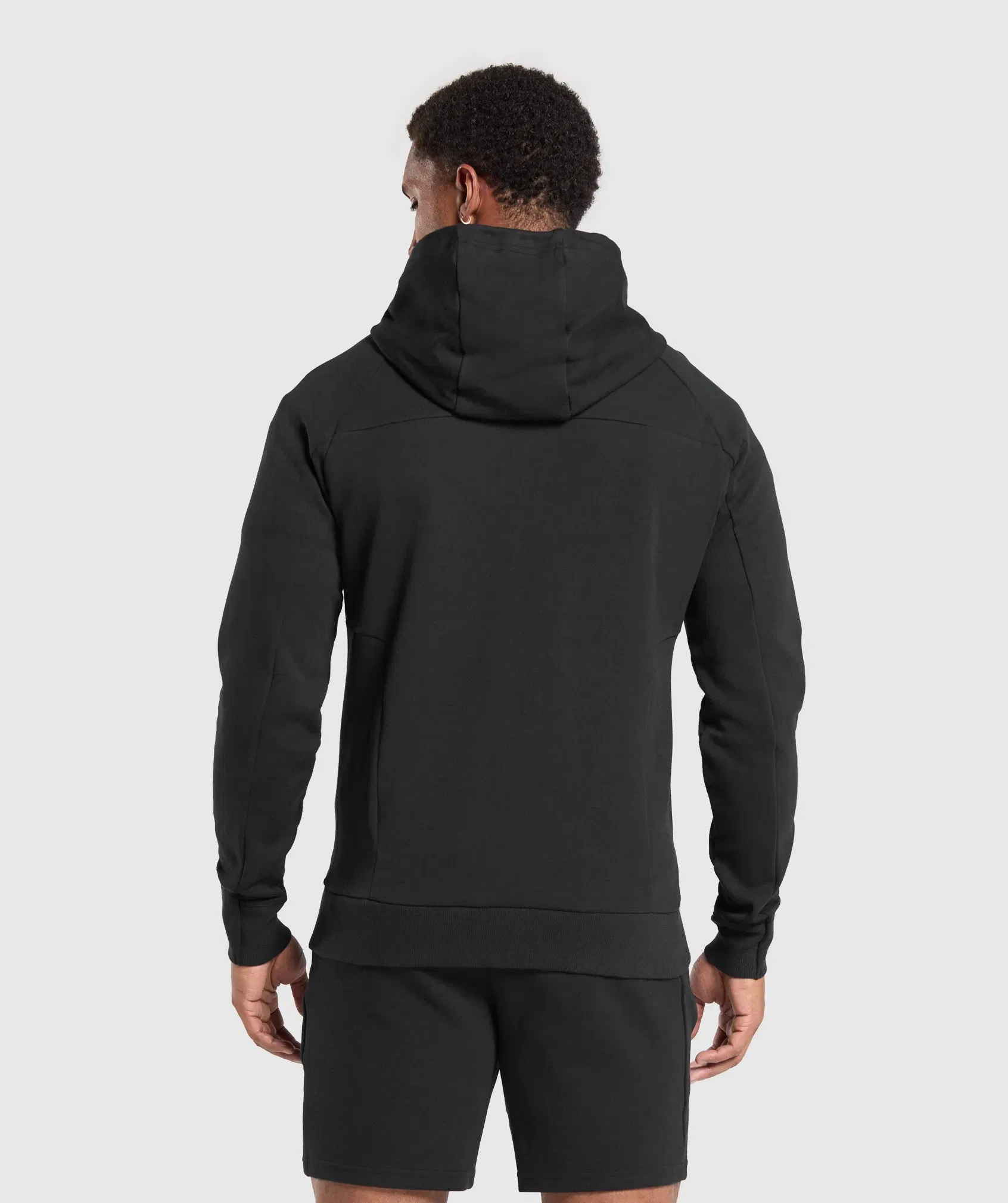 Gymshark Interlock Tech Zip Up Hoodie - Black