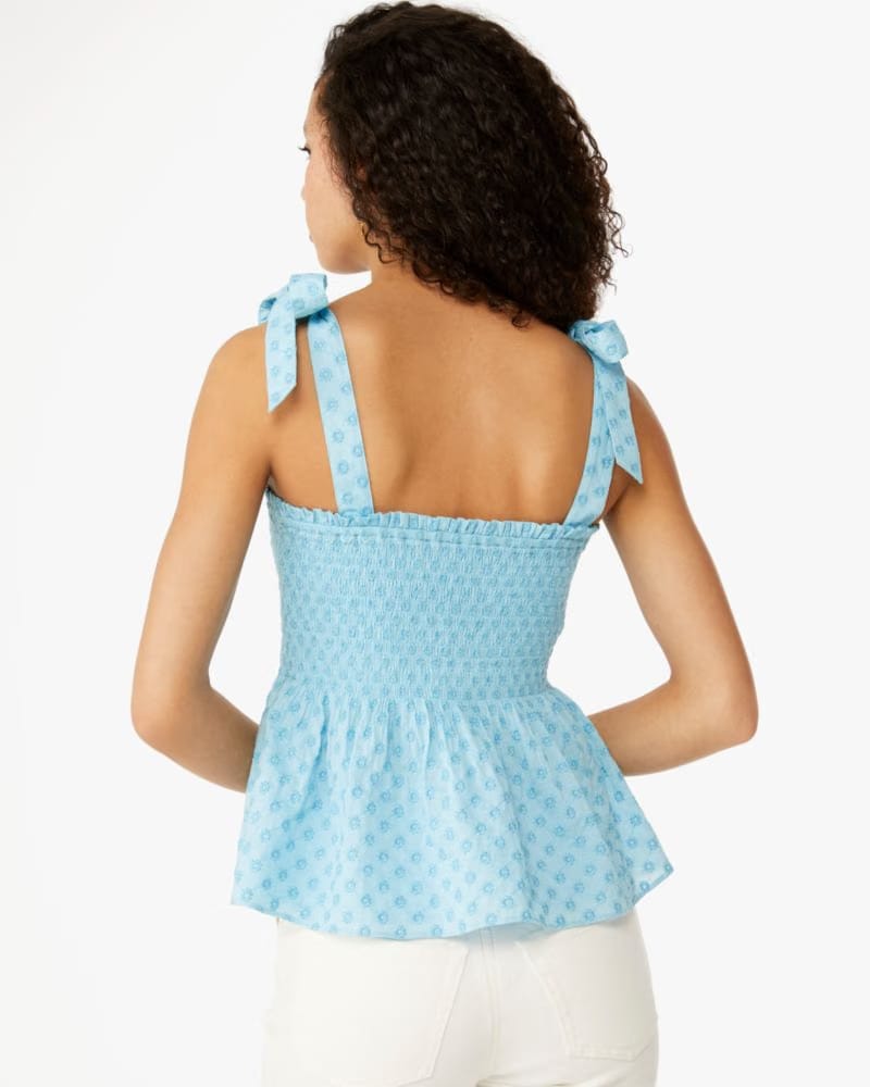 Embroidered Smocked Top