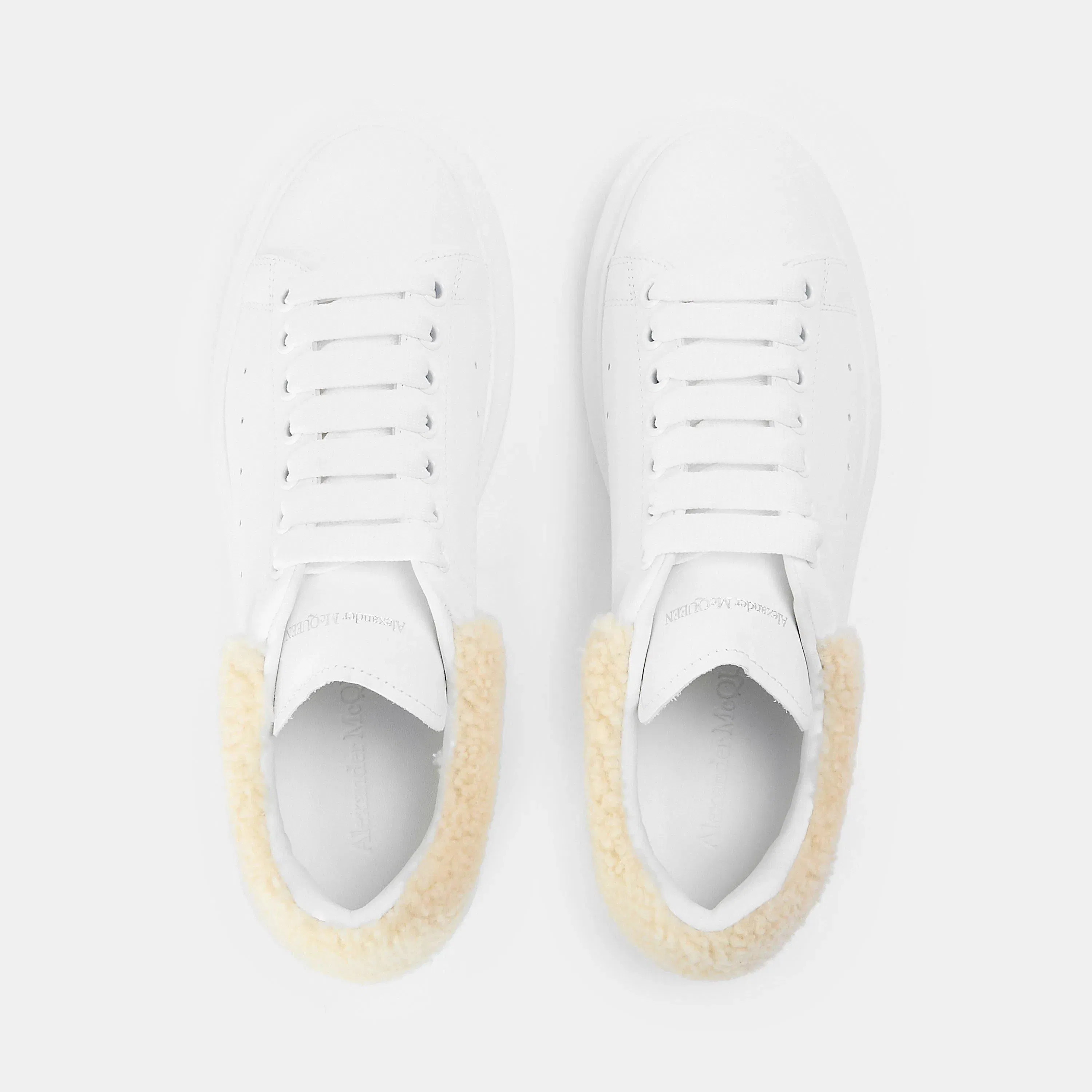 Logo Print Leather Oversized Trainers