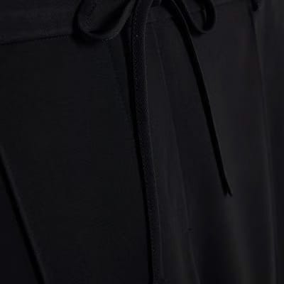 Black Elasticated Wide Leg Smart Joggers