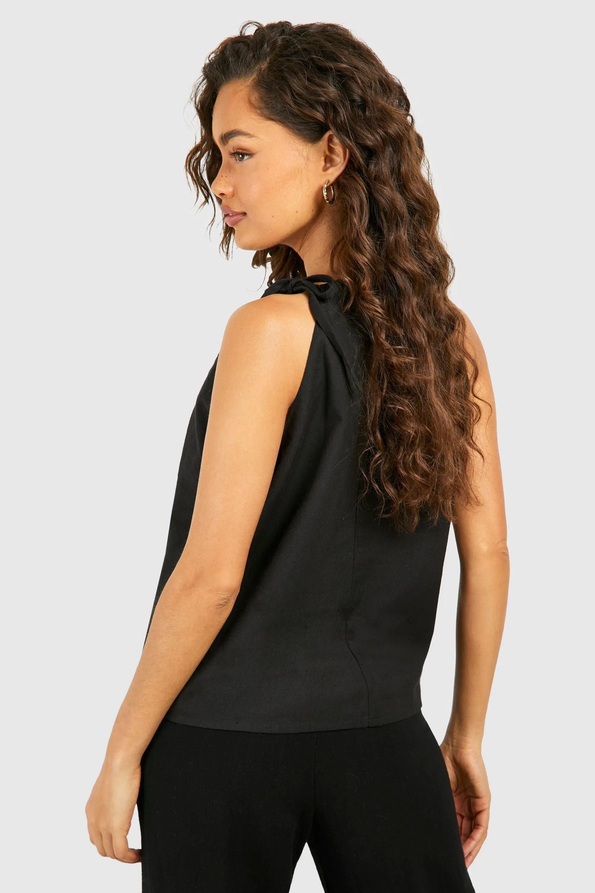 Linen Look Strappy Top