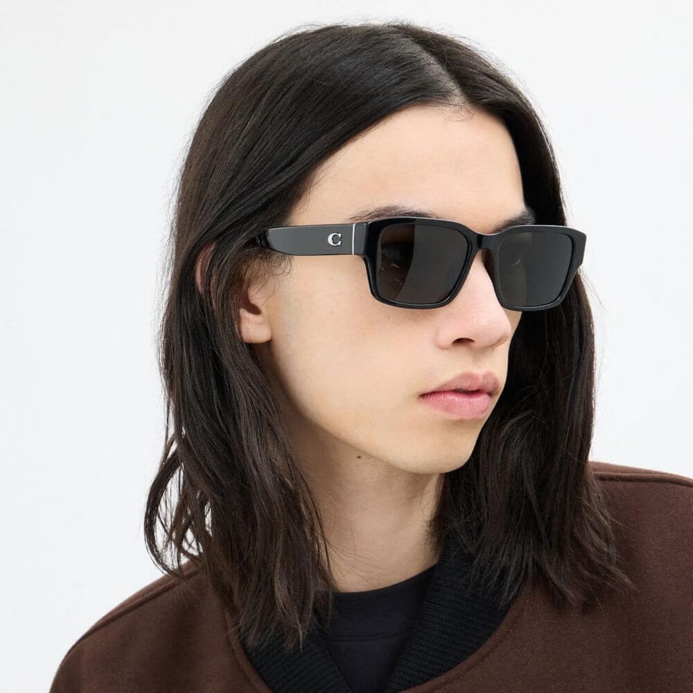 Maxi Sculpted C Narrow Square Sunglasses