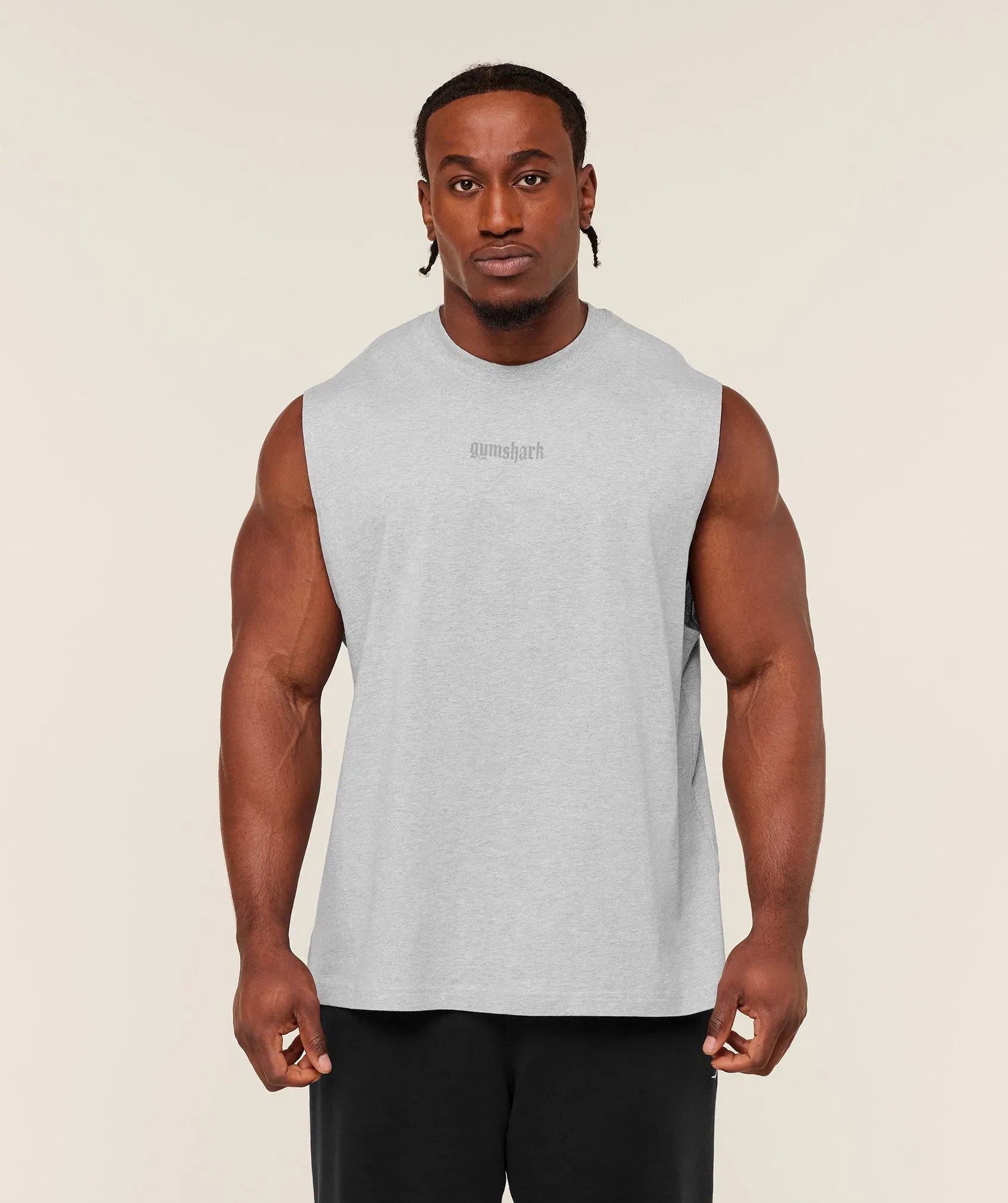 Gymshark Olde English Tank - Bros Soft Grey Marl