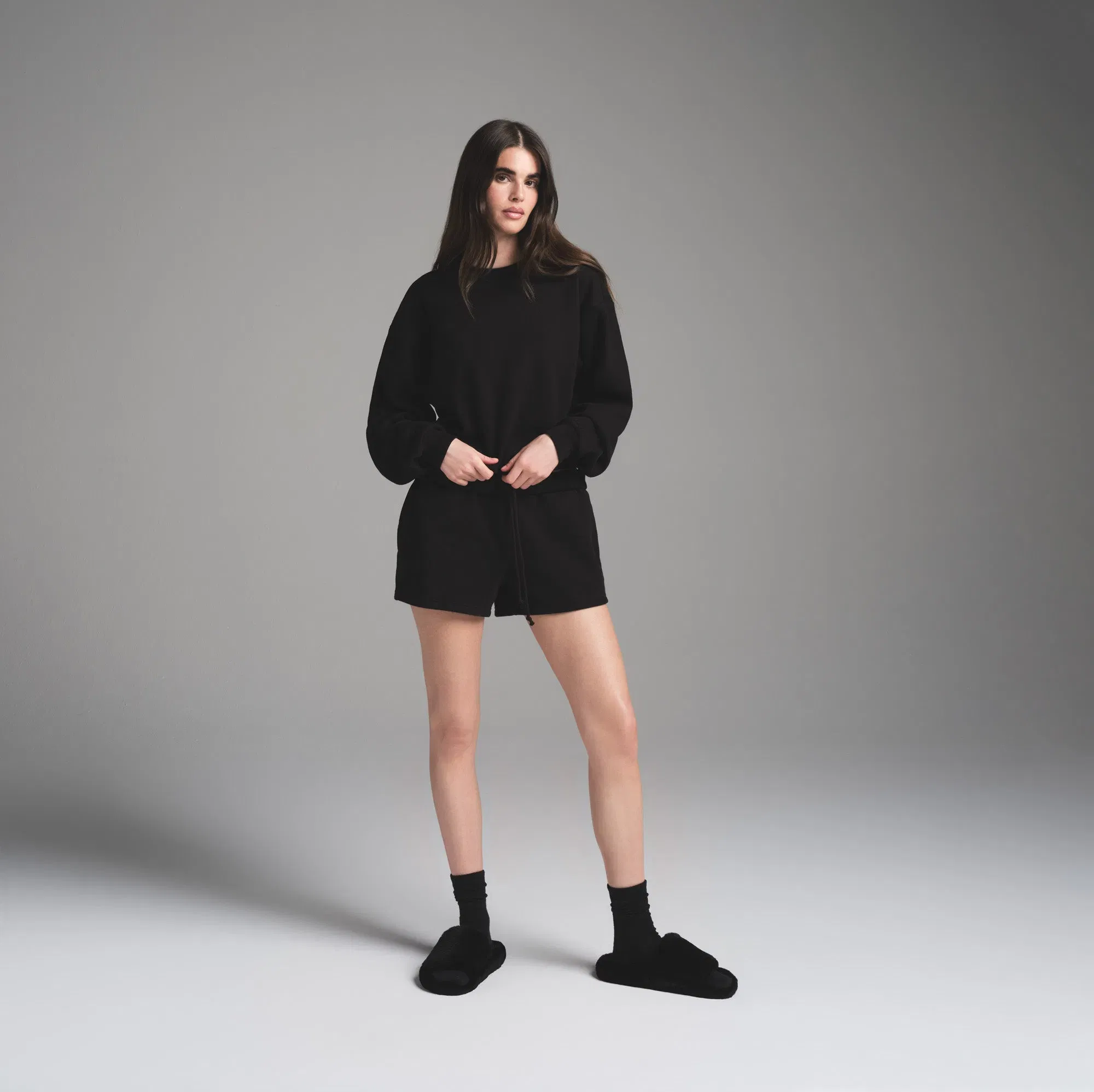 COTTON FLEECE SHORT | ONYX