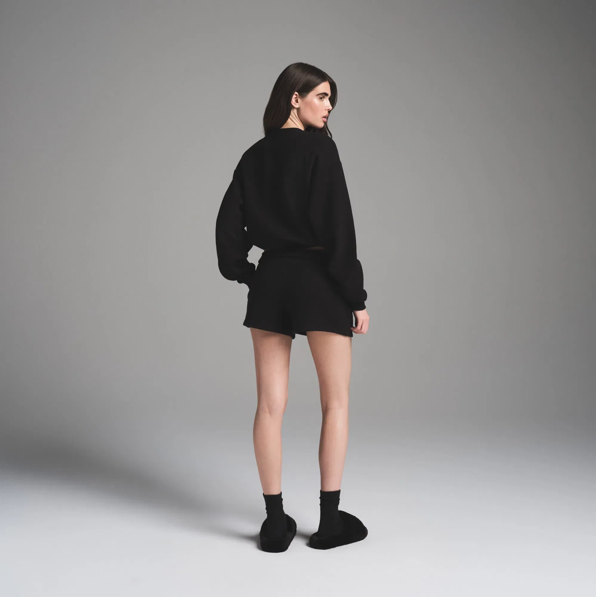 COTTON FLEECE SHORT | ONYX