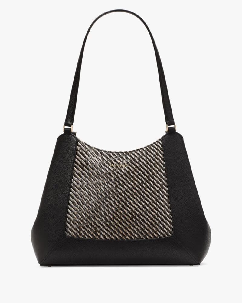 Lena Straw Triple Compartment Shoulder Bag