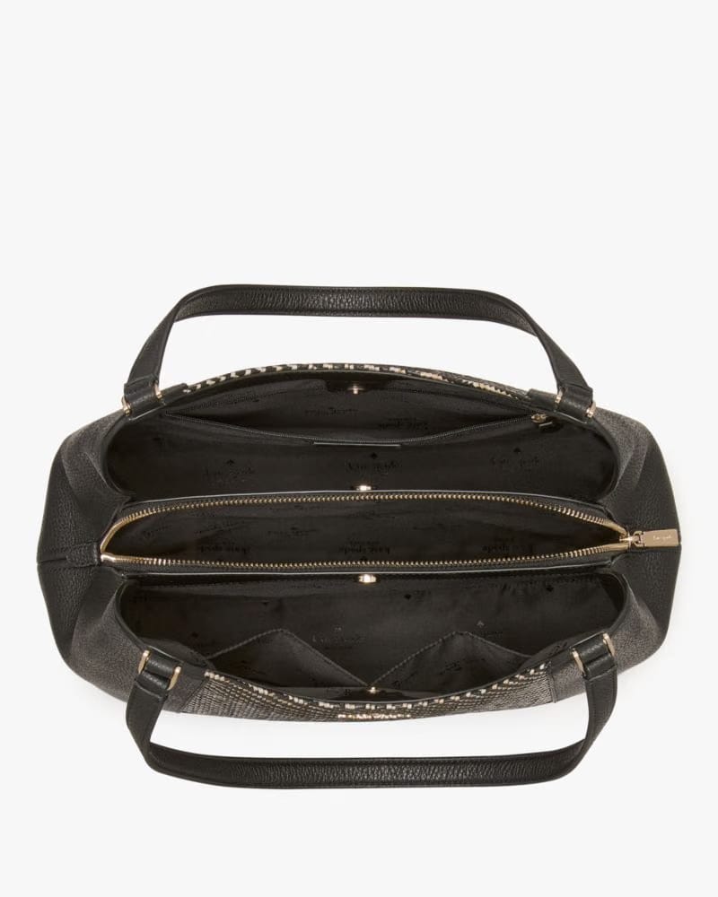 Lena Straw Triple Compartment Shoulder Bag
