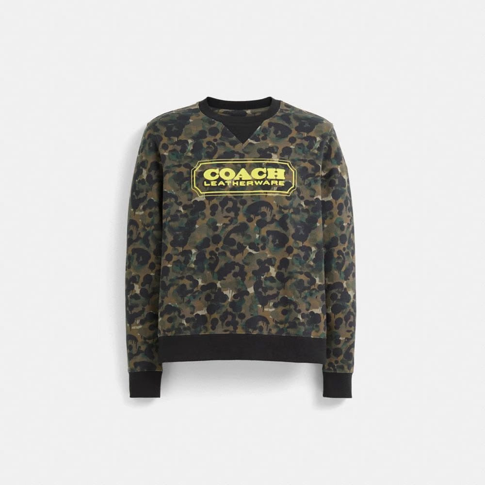 Restored Camo Print Crewneck