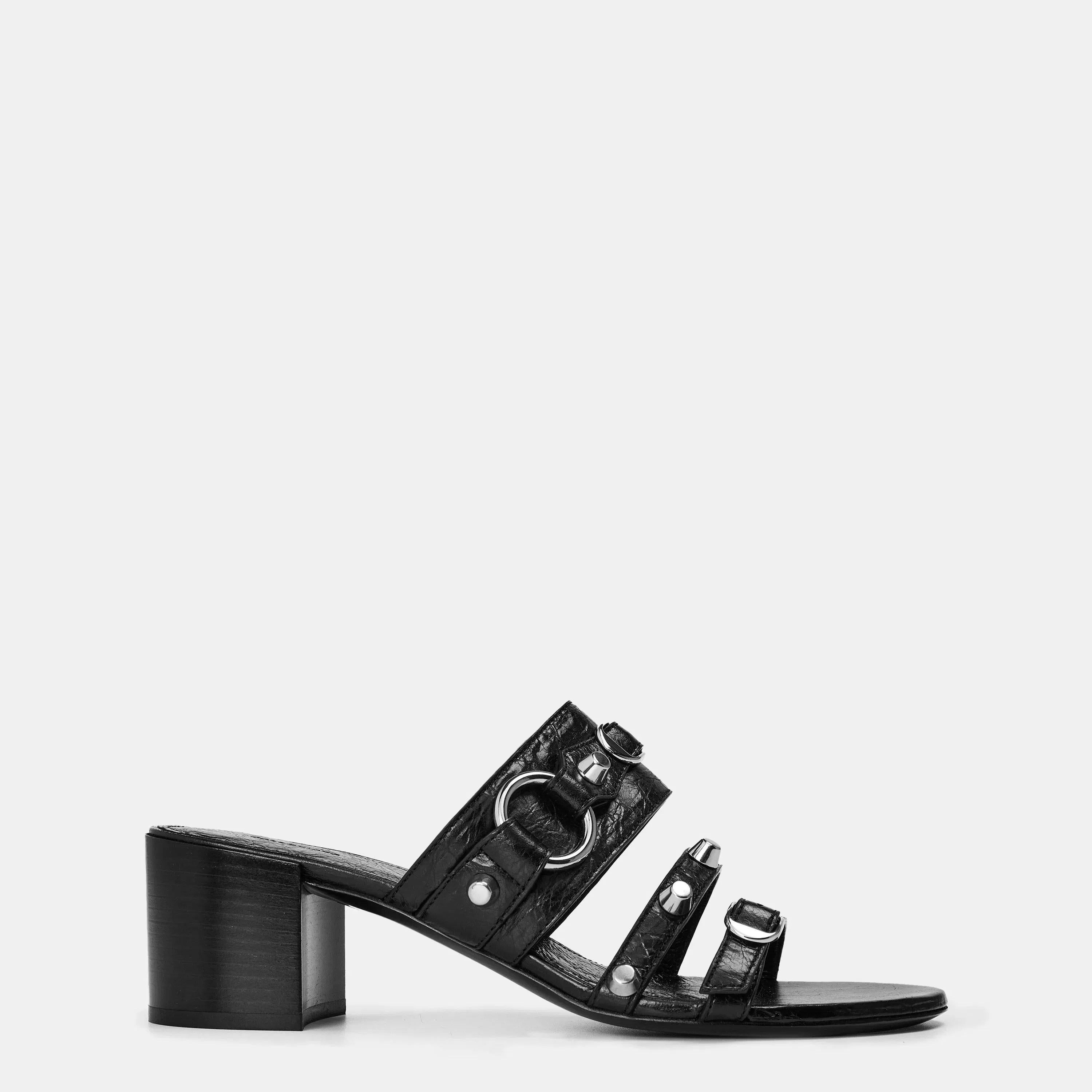 City Structured Heel Ankle Fastening Heeled Sandals
