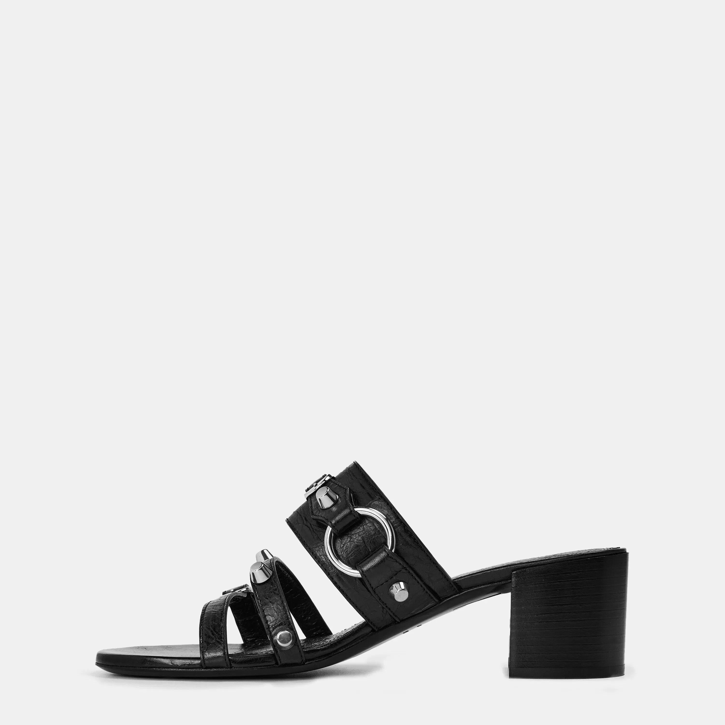 City Structured Heel Ankle Fastening Heeled Sandals