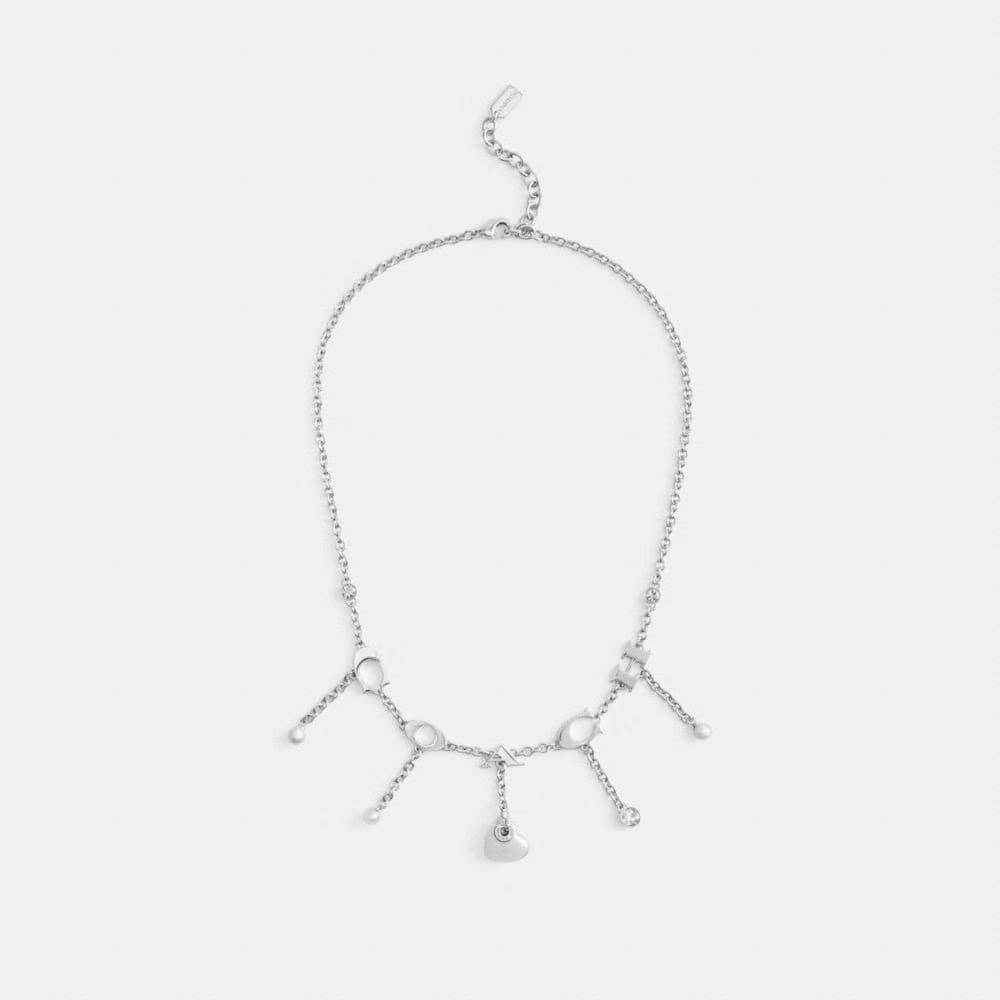 Open Circle Heart Charm Necklace
