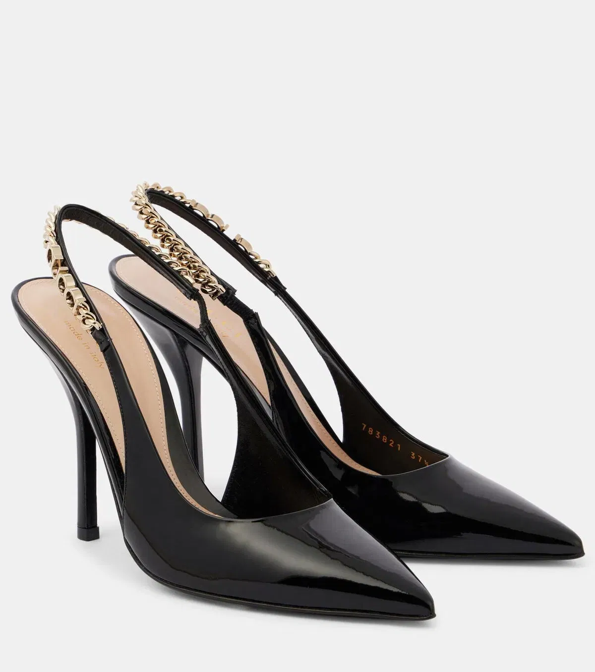 Gucci Gucci Signoria patent leather slingback pumps