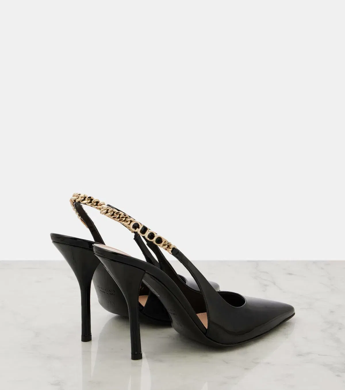 Gucci Gucci Signoria patent leather slingback pumps