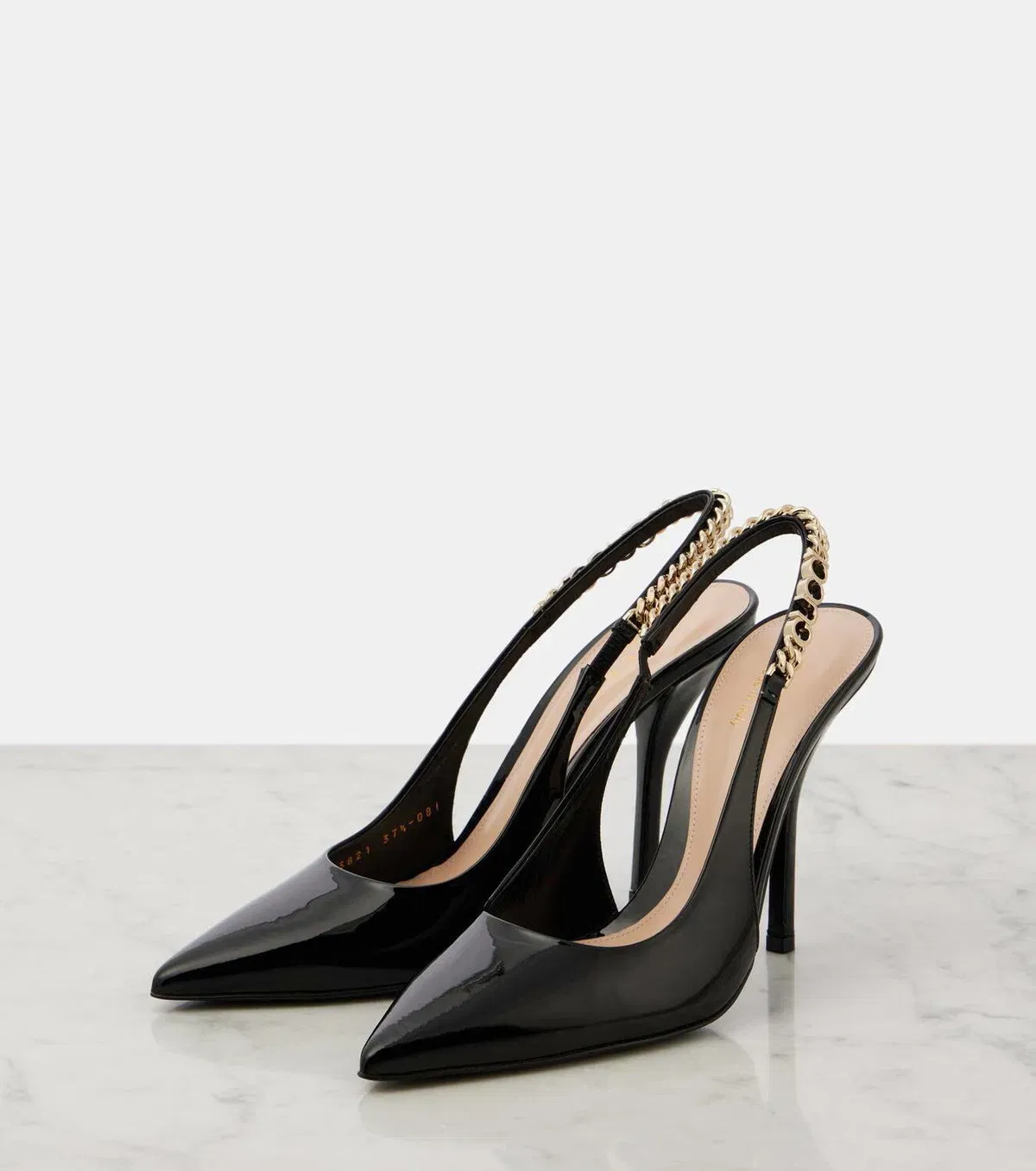 Gucci Gucci Signoria patent leather slingback pumps
