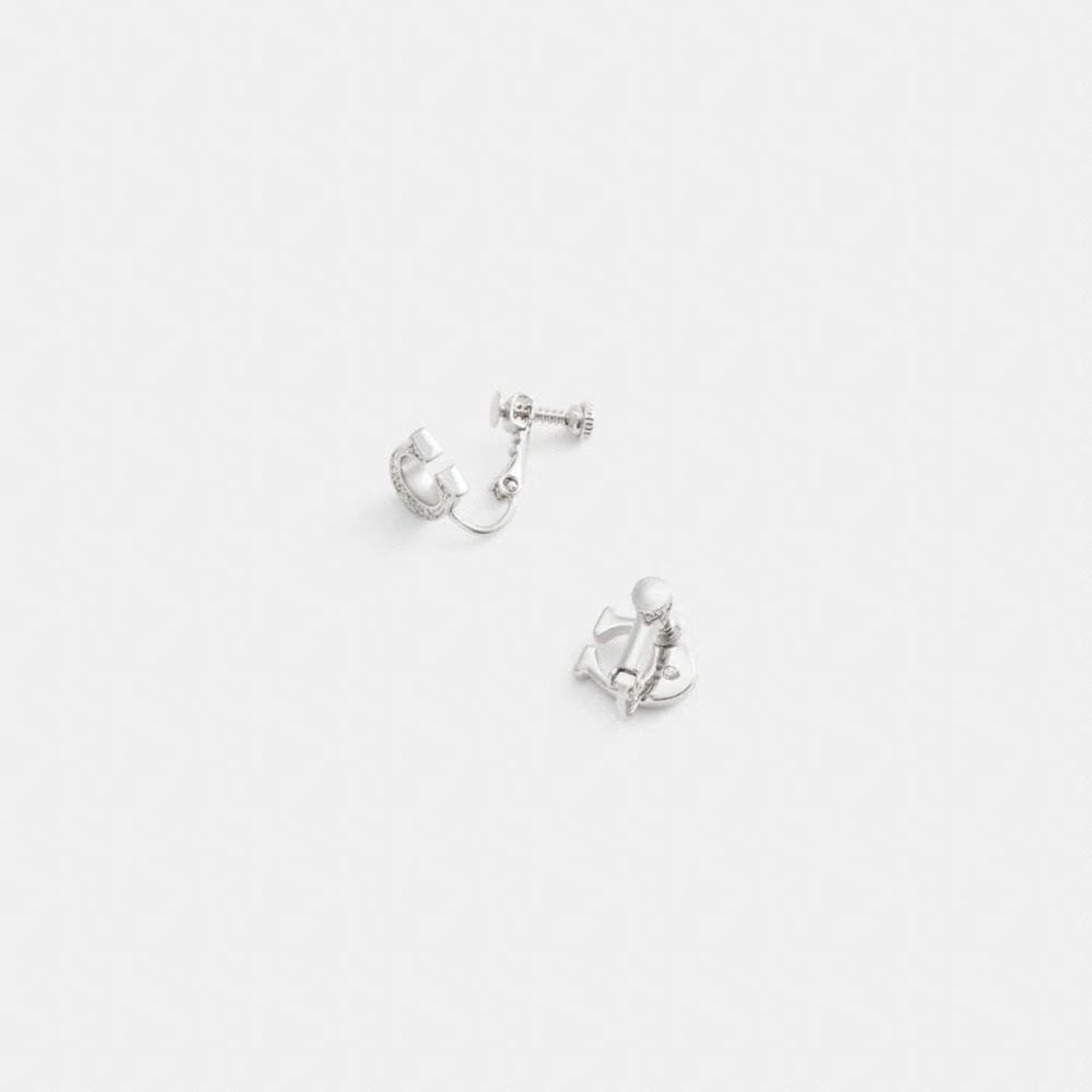 Sculpted C Clip-On Earrings