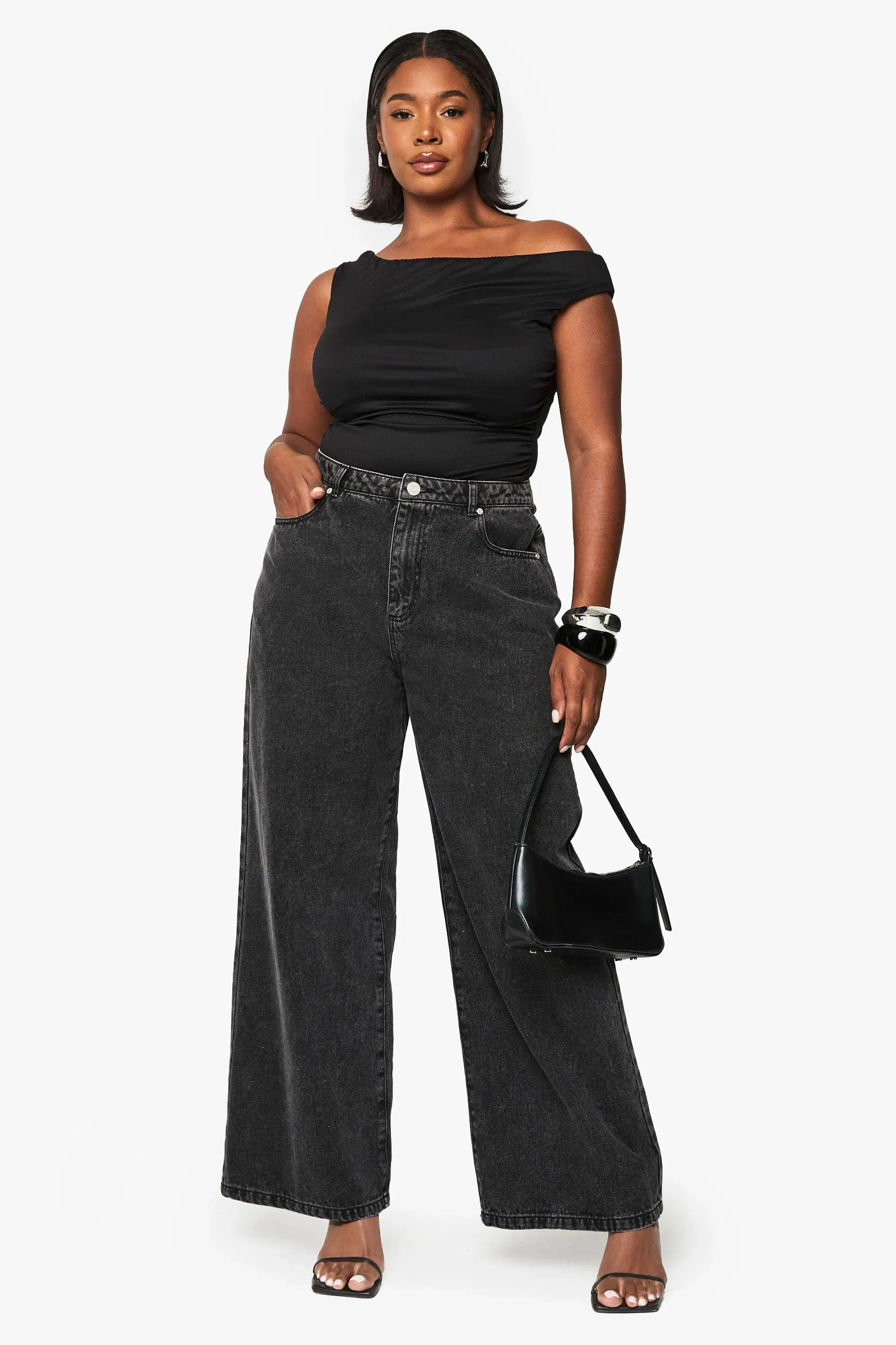 Plus Supersoft Rouched Bardot Bodysuit