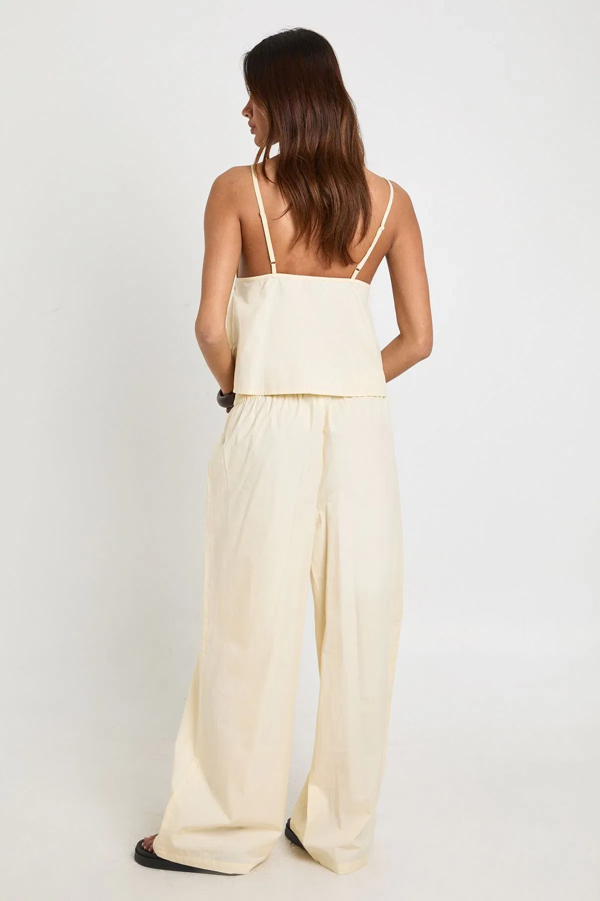 Poplin Cami and Wide Leg Trouser Set