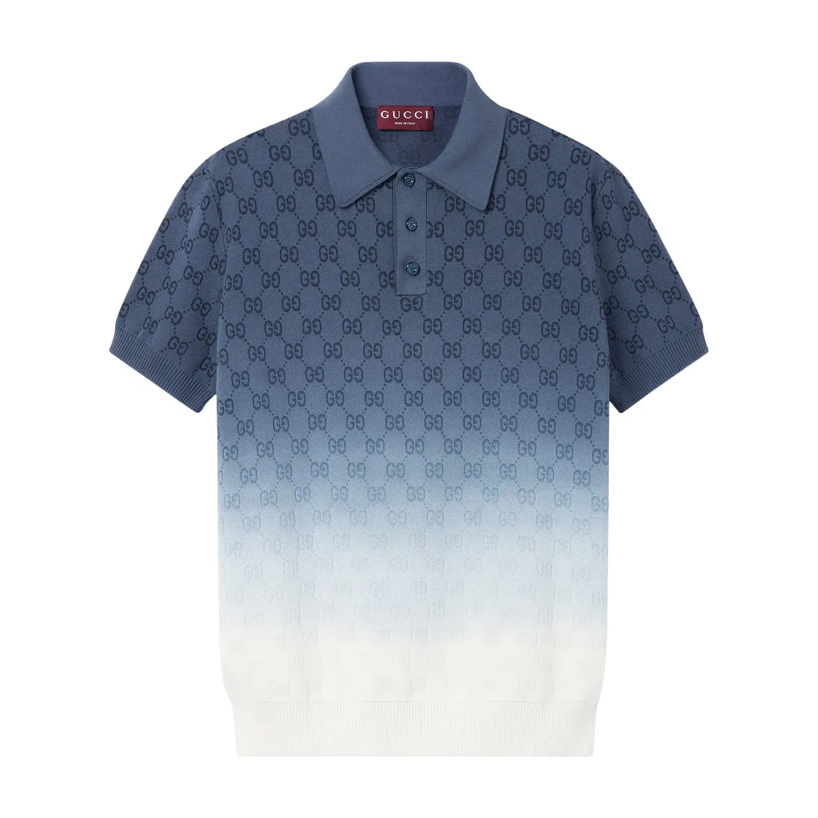 GG Cotton Knit Jacquard Polo Shirt