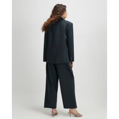 Green Barrel Leg Trousers