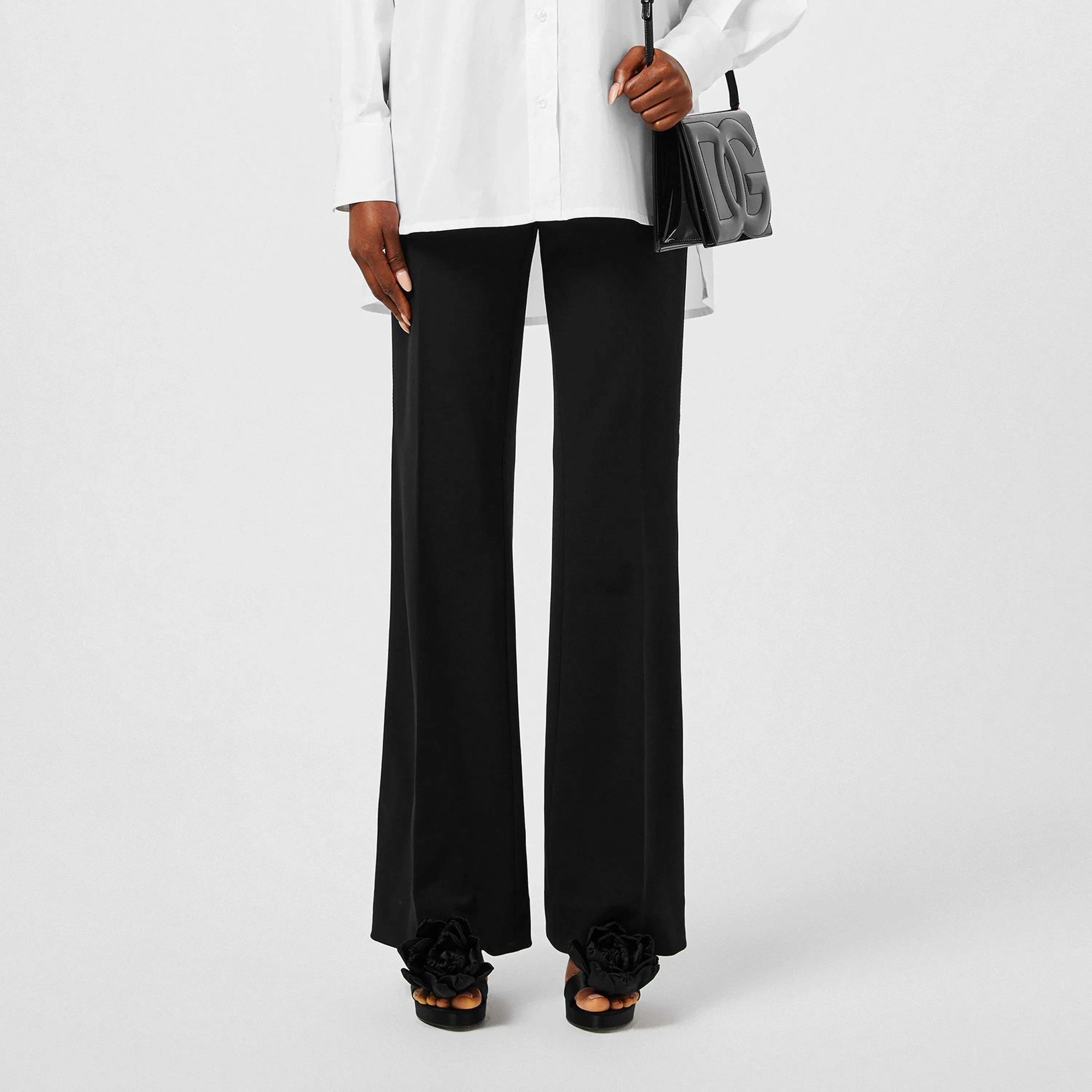 Stretch Jersey Flared Pants