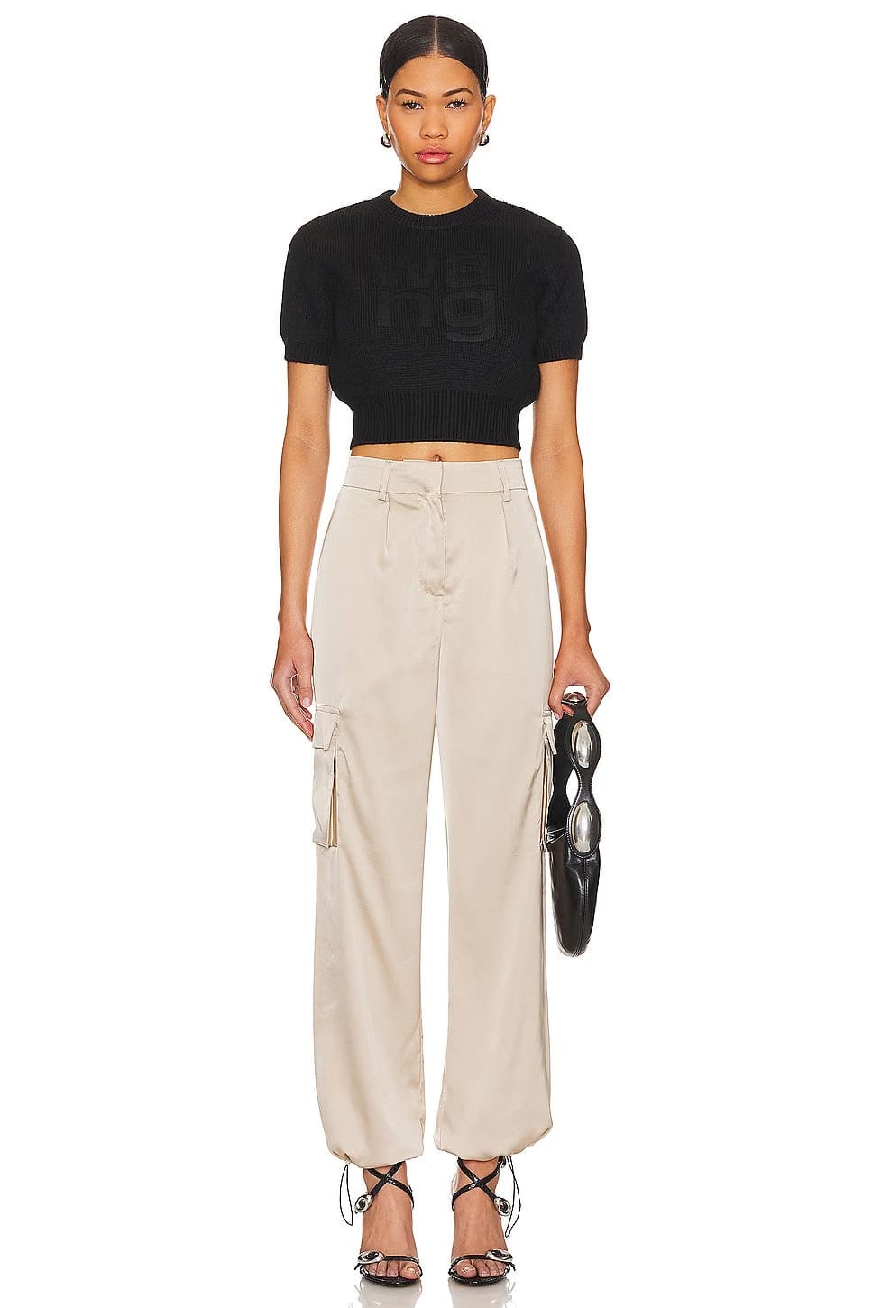superdown Seleste Drawstring Jogger Pant in Taupe