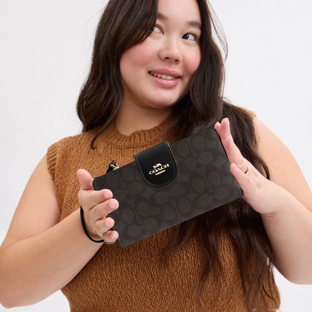 Phone Wallet In Signature Canvas
