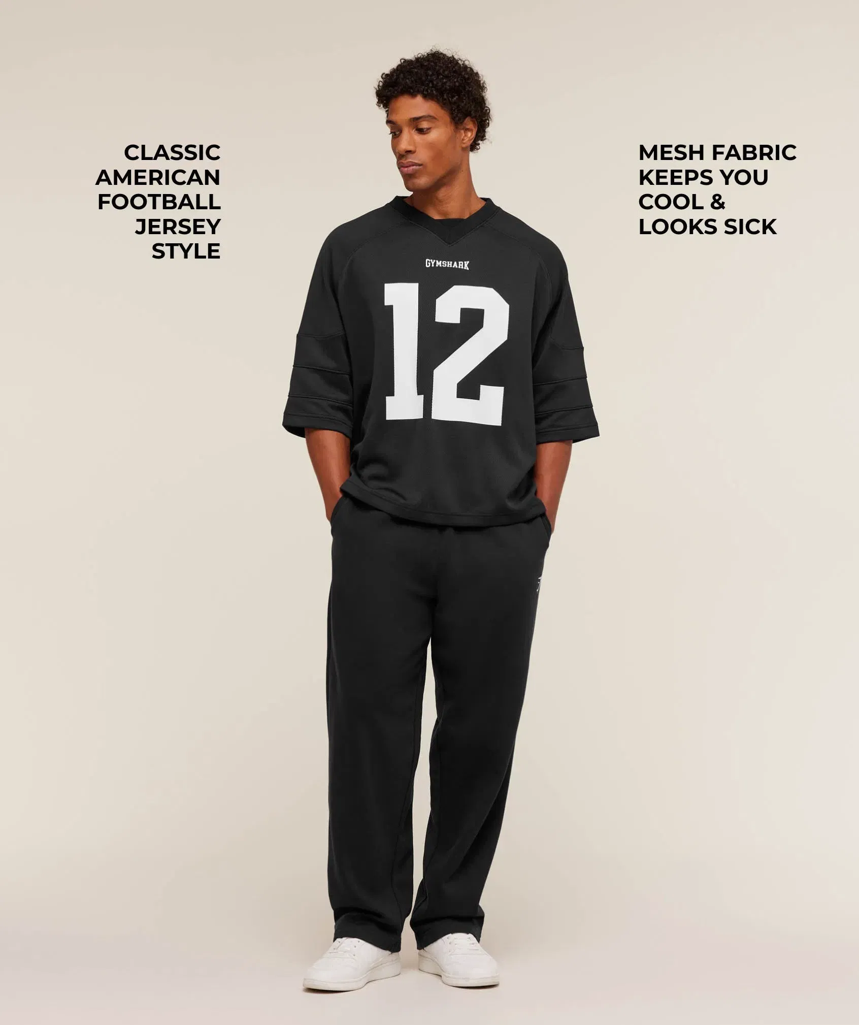 Gymshark American Football Jersey - Black