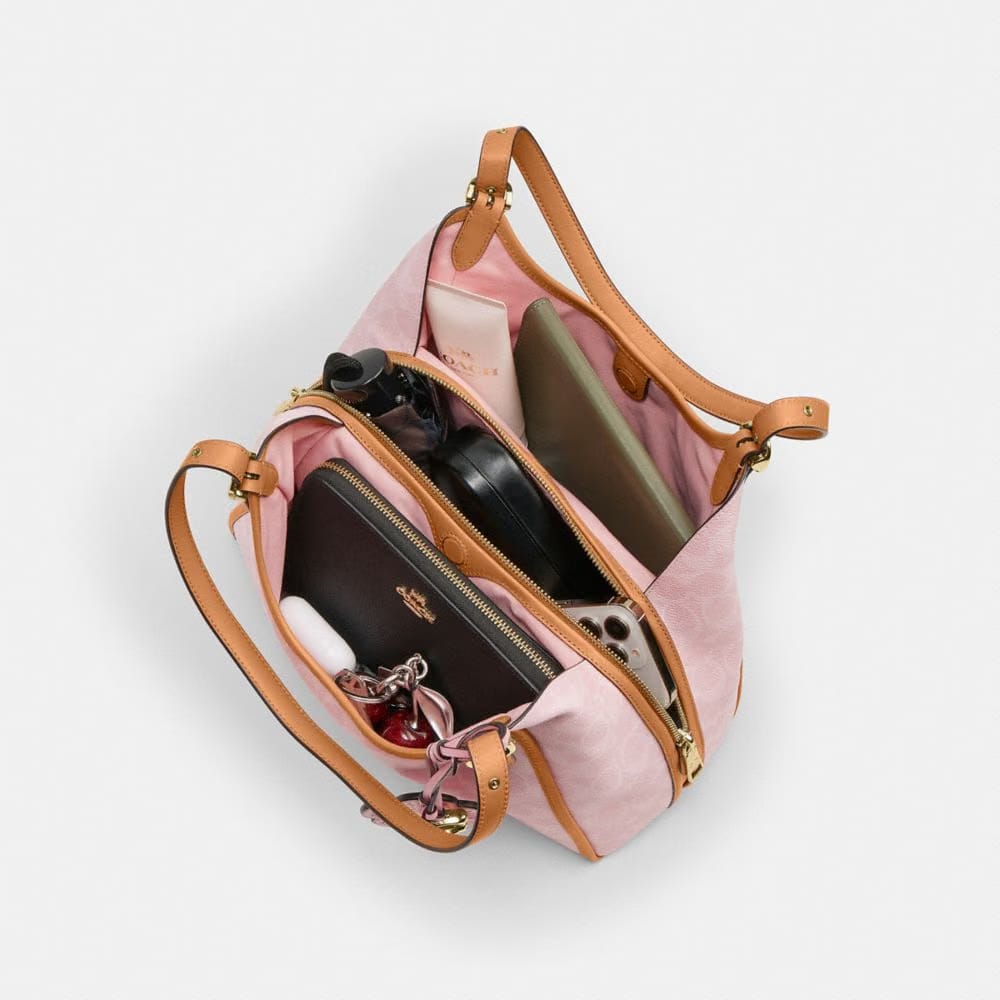 Erin Shoulder Bag In Signature Canvas With Charms