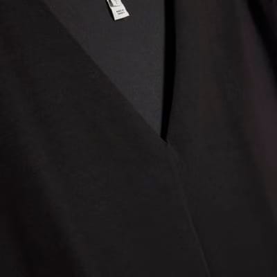 Black Tape Detail V Neck Tank Top