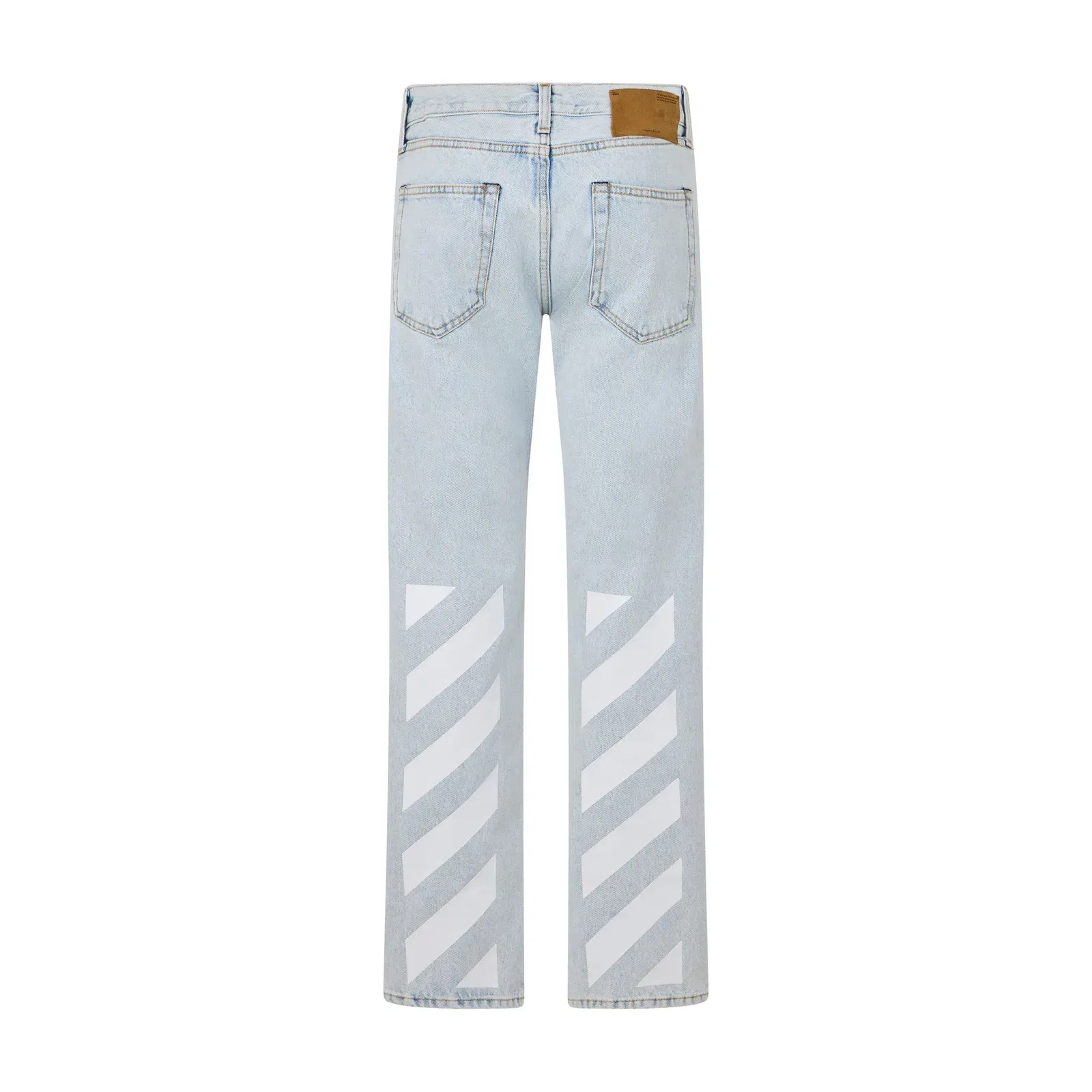 Diagonal Cotton Slim Fit Jeans