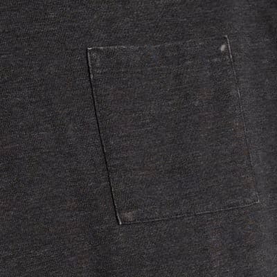 Grey Short Sleeve Burnout Pocket T-shirt