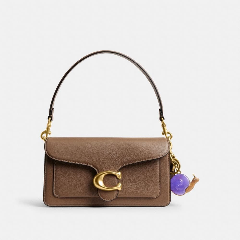 Coach Snail Bag Charm Brass-Purple Multi