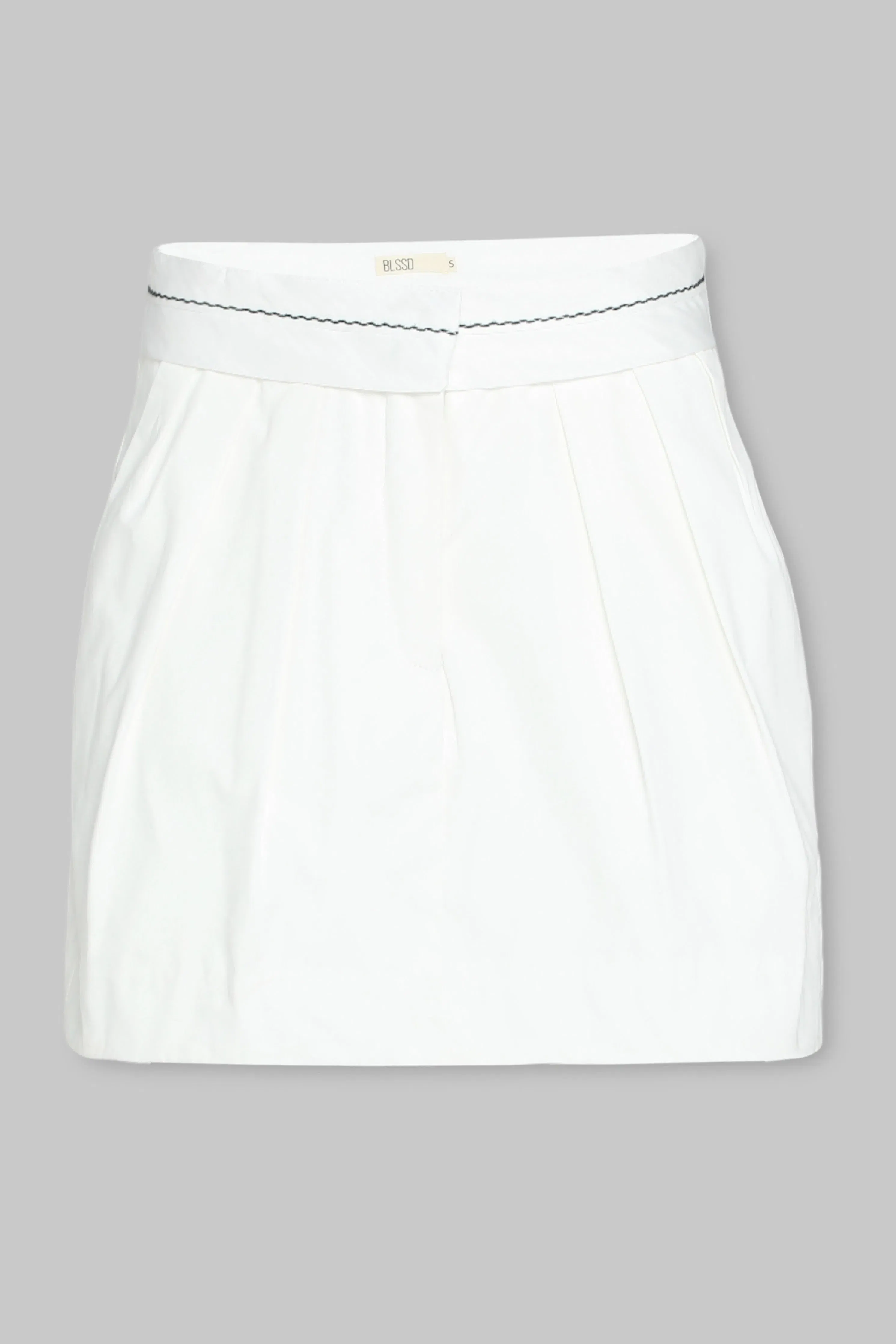 INSIDE OUT WAIST PLEATED MINI SKORT