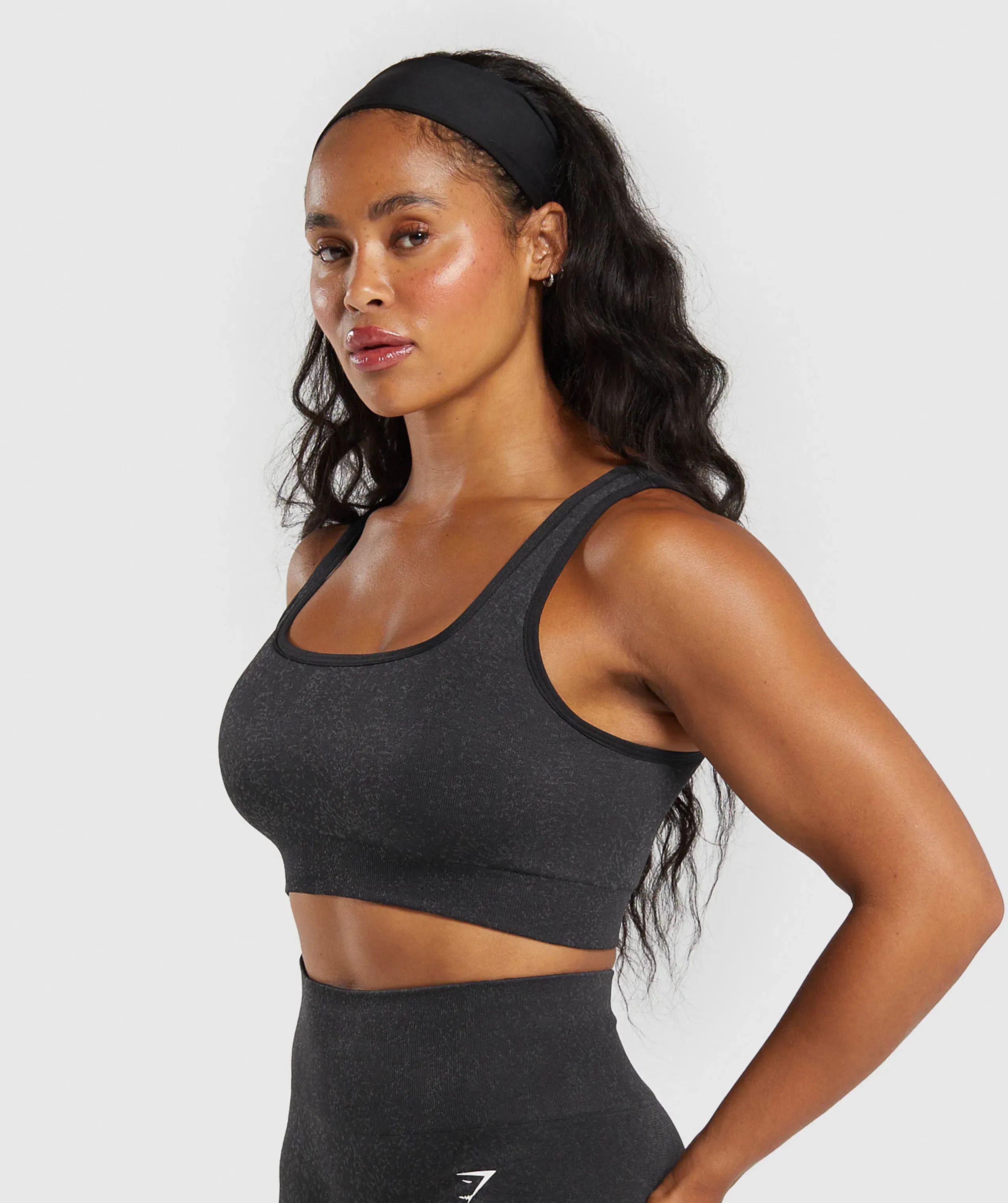 Gymshark Adapt Fleck Sports Bra - Black/Smokey Grey
