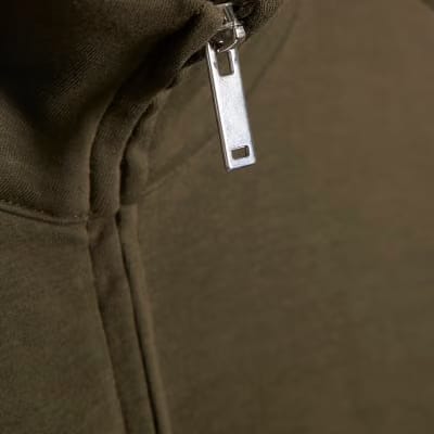 Khaki Zip Up Sweatshirt