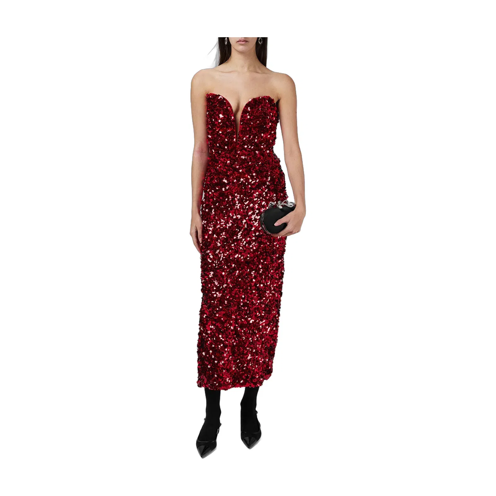 3d Sequin Midi Dress