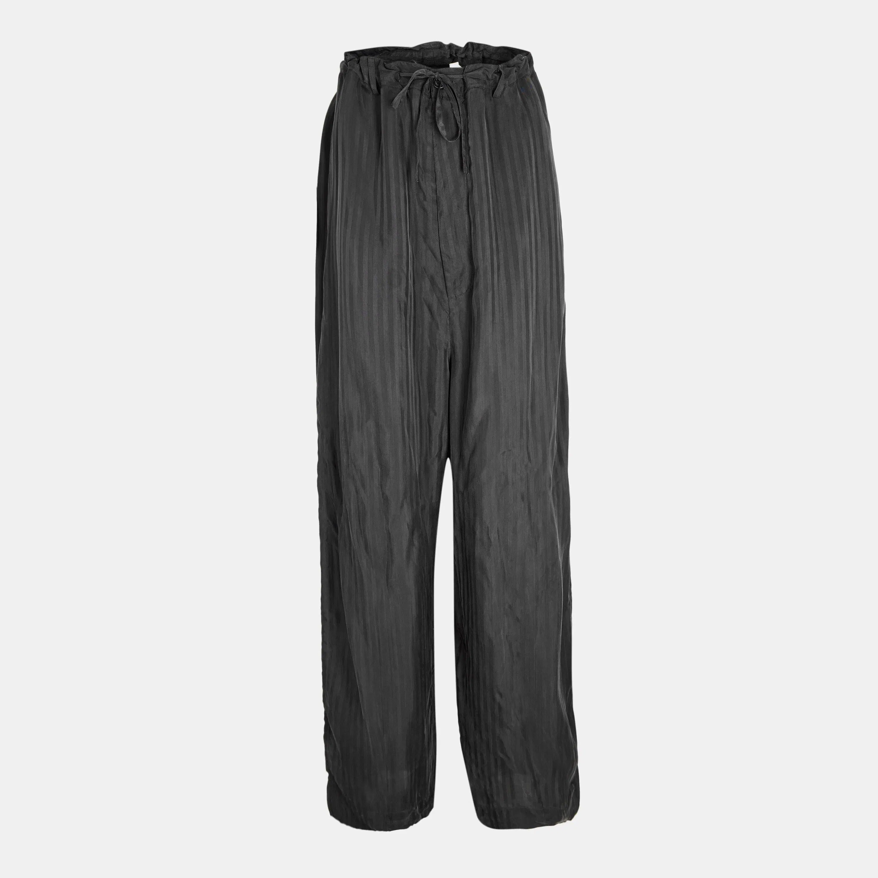 High-Rise Straight-Leg Front Pleat Tailored Trousers