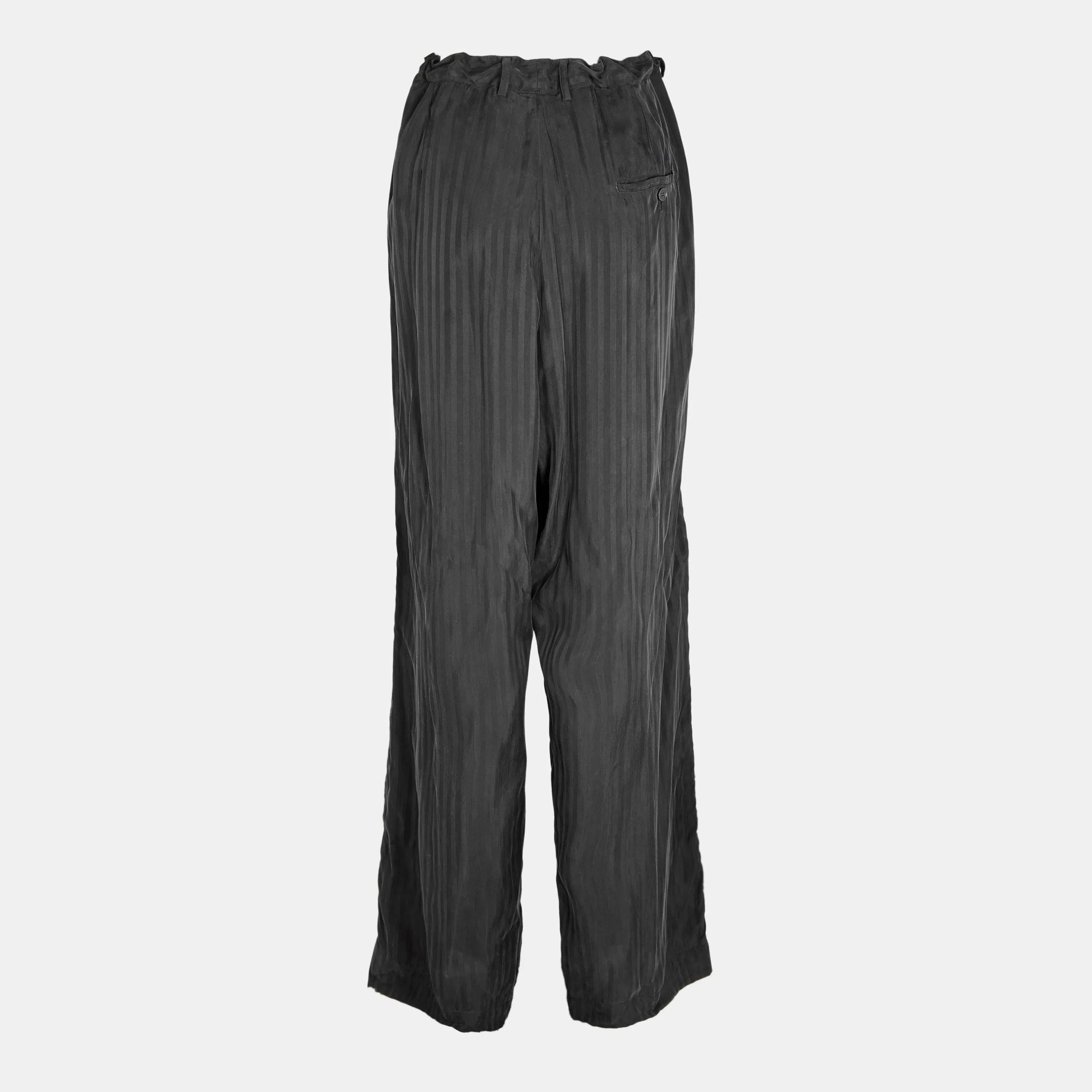 High-Rise Straight-Leg Front Pleat Tailored Trousers