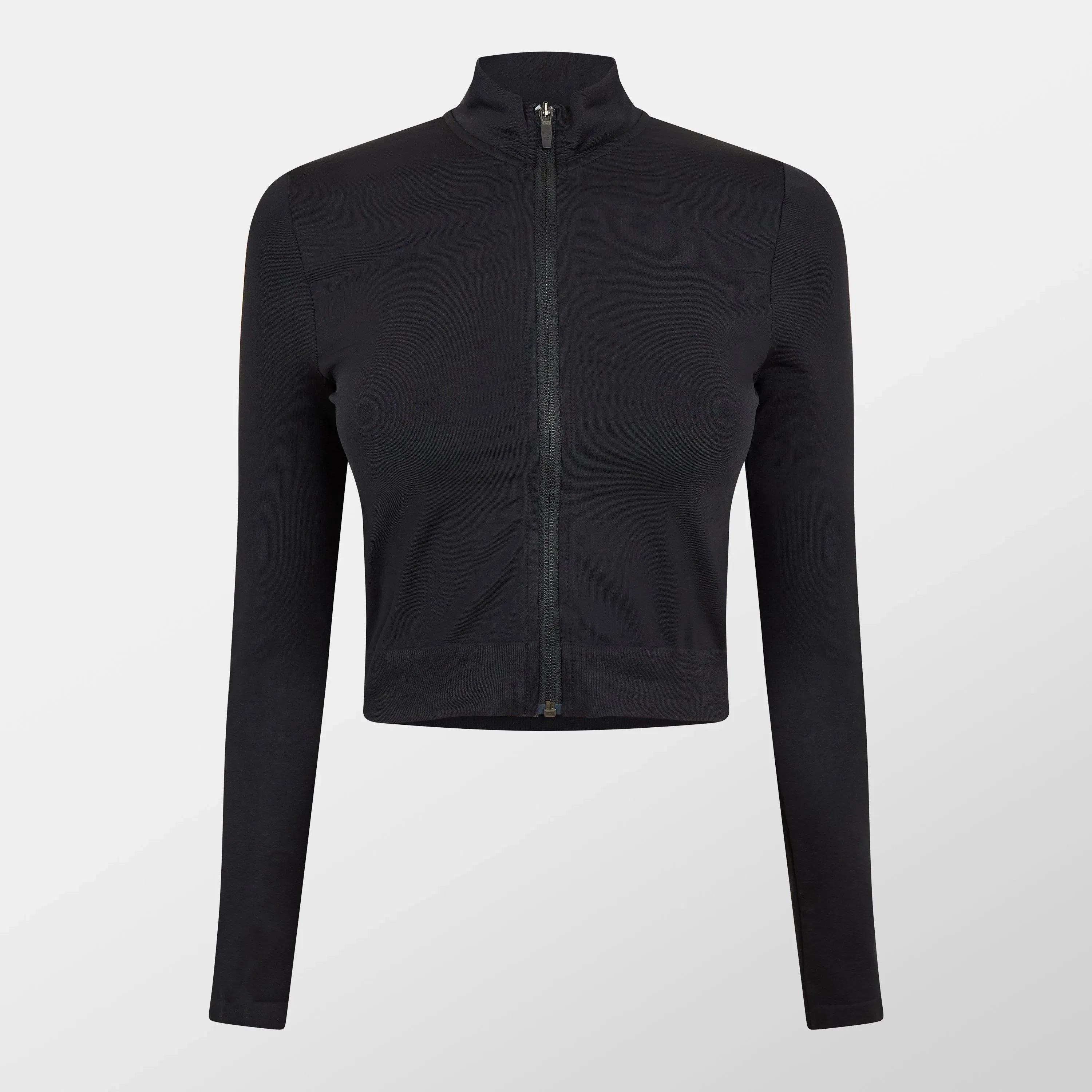 Seamless Zip Long Sleeve Full Zip Performance Running Jacket